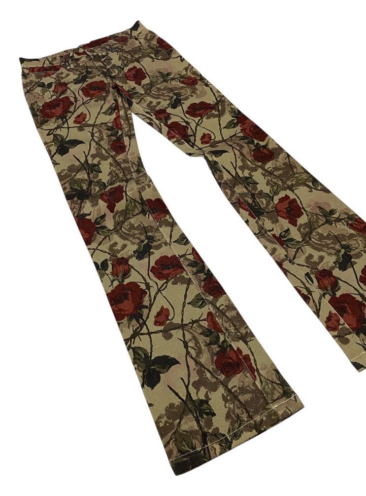 Tornado Mart 💃 Tornado Mart Japan Flare Printed Flower Stretch Jeans Size 28" / US 6 / IT 42 - 20 Thumbnail