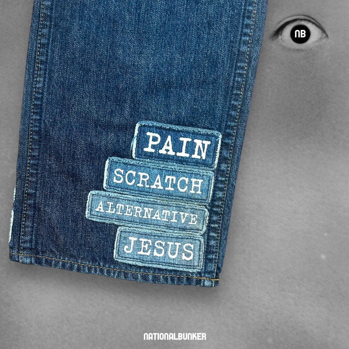 Number (N)ine Number (N)ine S/S02 The Modern Age Patch Denim Jeans Blue Size US 30 / EU 46 - 9 Thumbnail