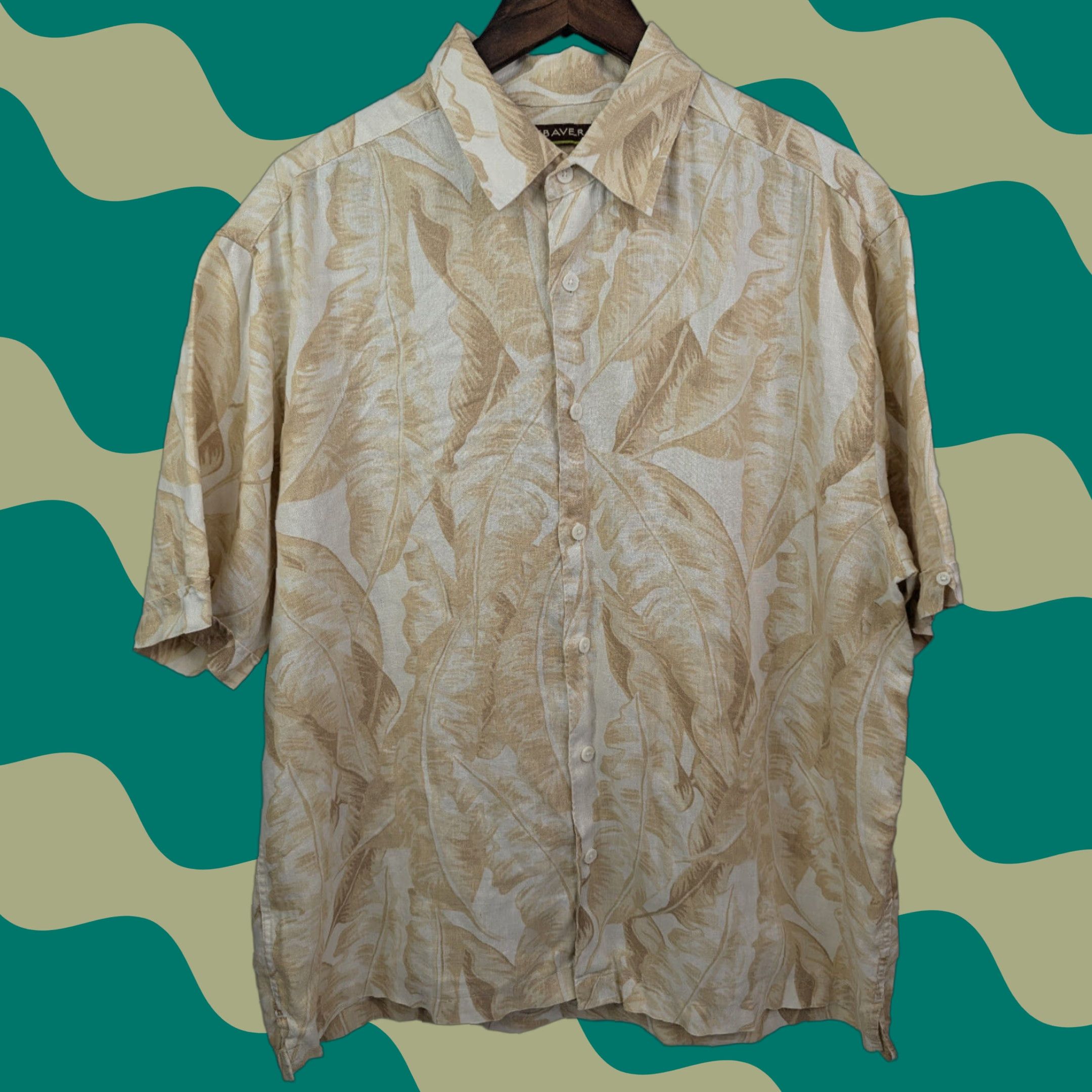Cubavera Cubavera Linen Beige Floral Short Sleeve Button Up Hawaiian Camp Shirt XL Men Beige Floral Short Sleeve Button-Up Cubavera Hawaiian Camp Shirt XL Mens Size US XL / EU 56 / 4 - 1 Thumbnail