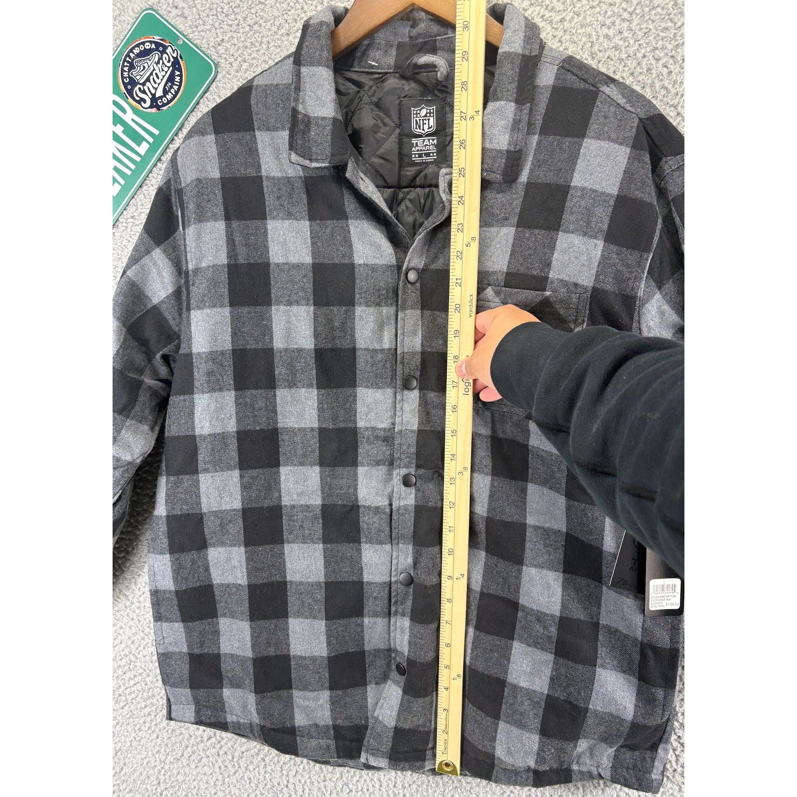 NFL NFL Tennessee Titans Quilted Flannel Jacket Mens Large Black Size US L / EU 52-54 / 3 - 2 Thumbnail