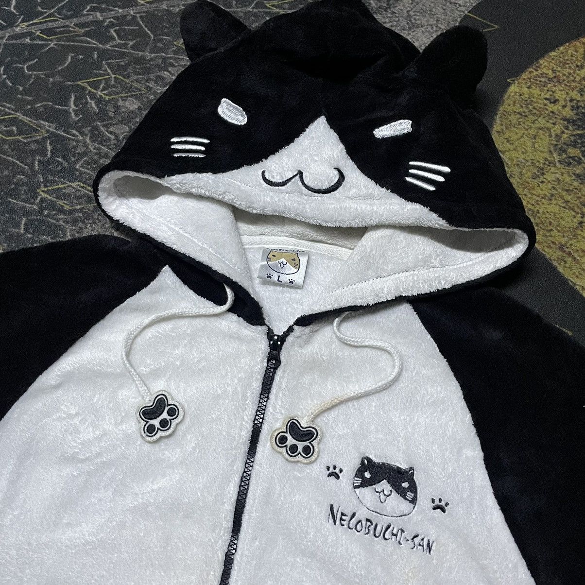 Anime × Japanese Brand 💥Negobuchi-San Fleece Zipper Hoodie Size M / US 6-8 / IT 42-44 - 3 Thumbnail