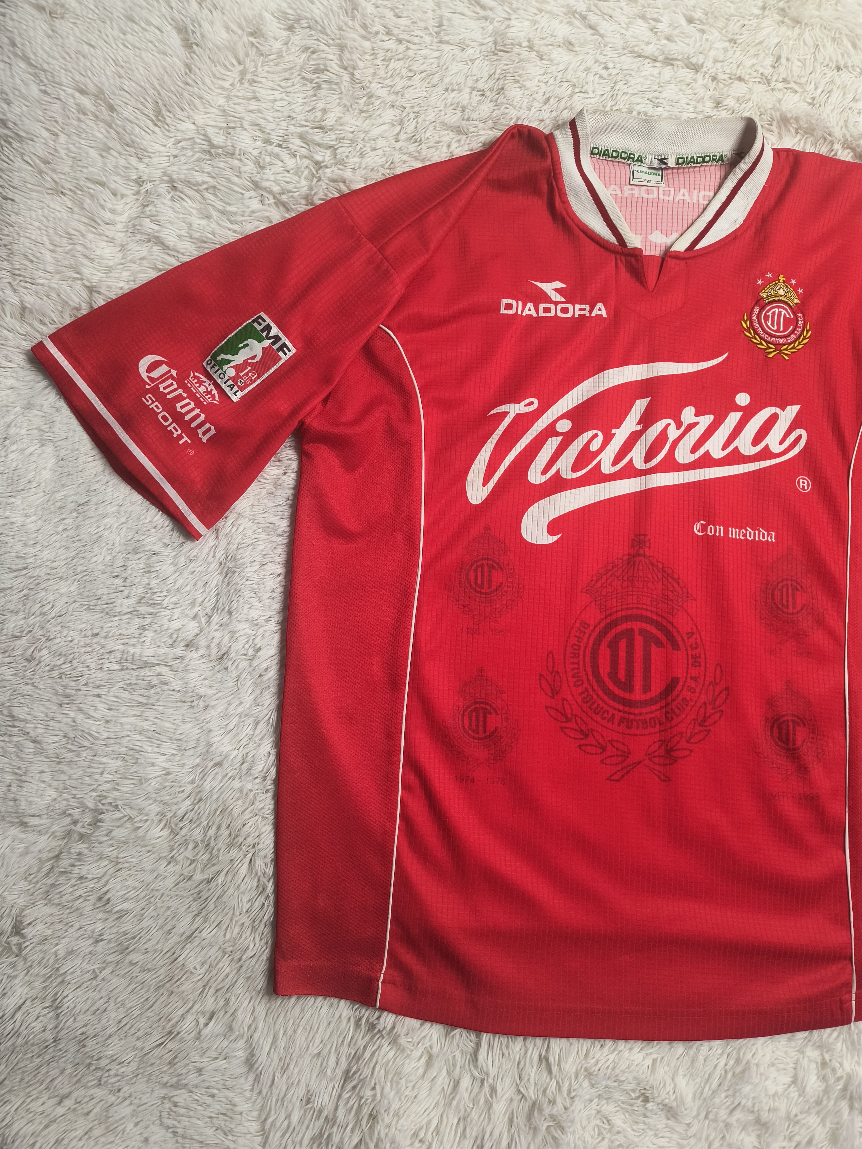 Diadora Vintage Diadora Toluca FC home jersey 1998 Size US L / EU 52-54 / 3 - 3 Thumbnail