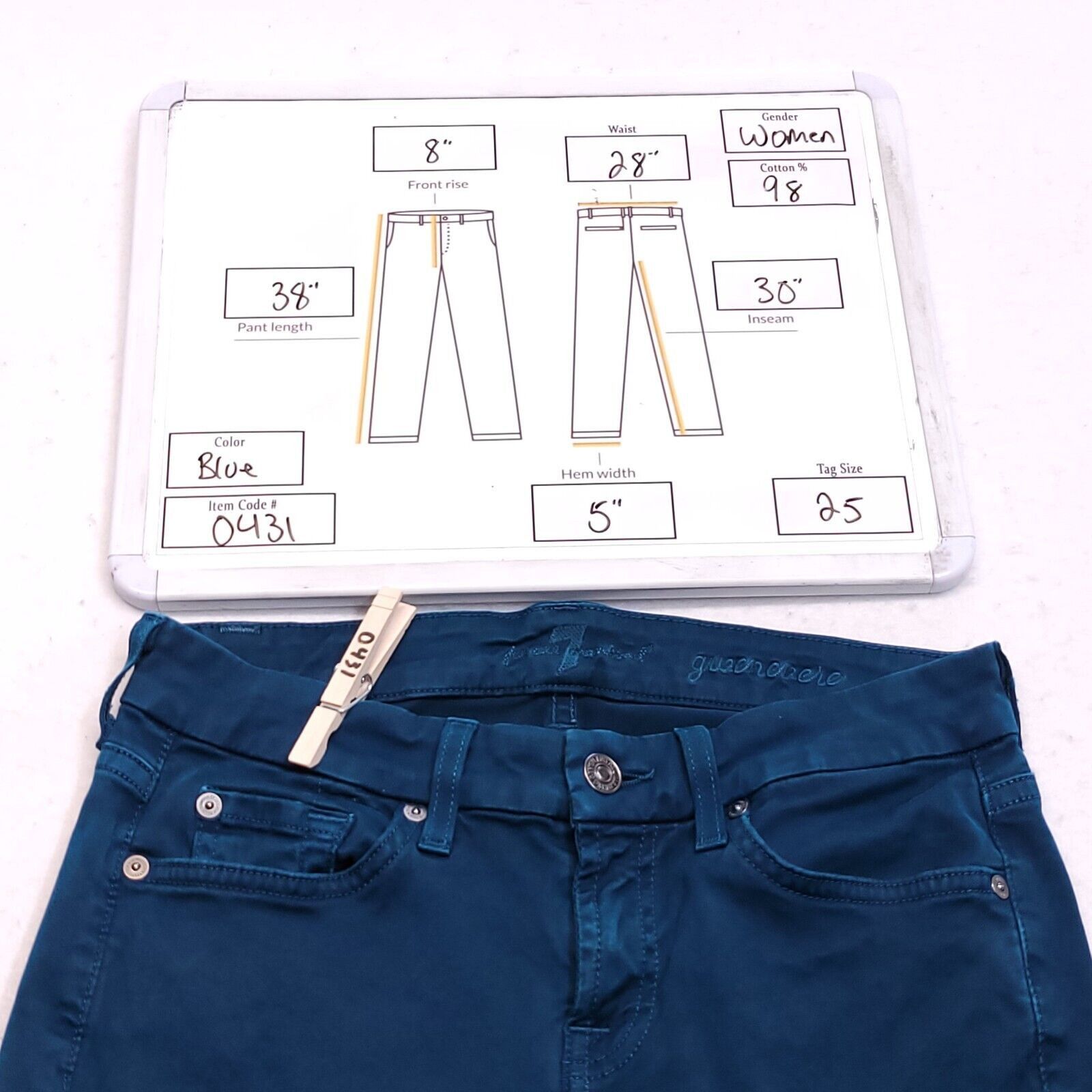 7 For All Mankind 7 For All Mankind Medium Wash Denim Jeans Women Size 25 Blue Size 28" / US 6 / IT 42 - 10 Thumbnail