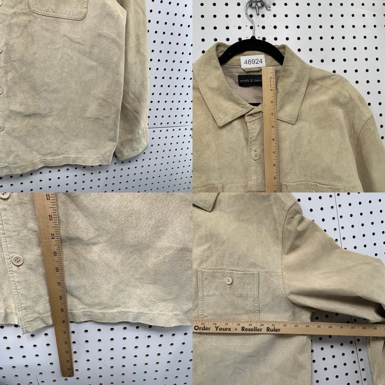 Croft & Barrow VINTAGE Croft & Barrow Suede Button Shirt Jacket Mens XL Beige Pockets Shack Shirt Button-Up Styles: Casual Size US XL / EU 56 / 4 - 8 Thumbnail
