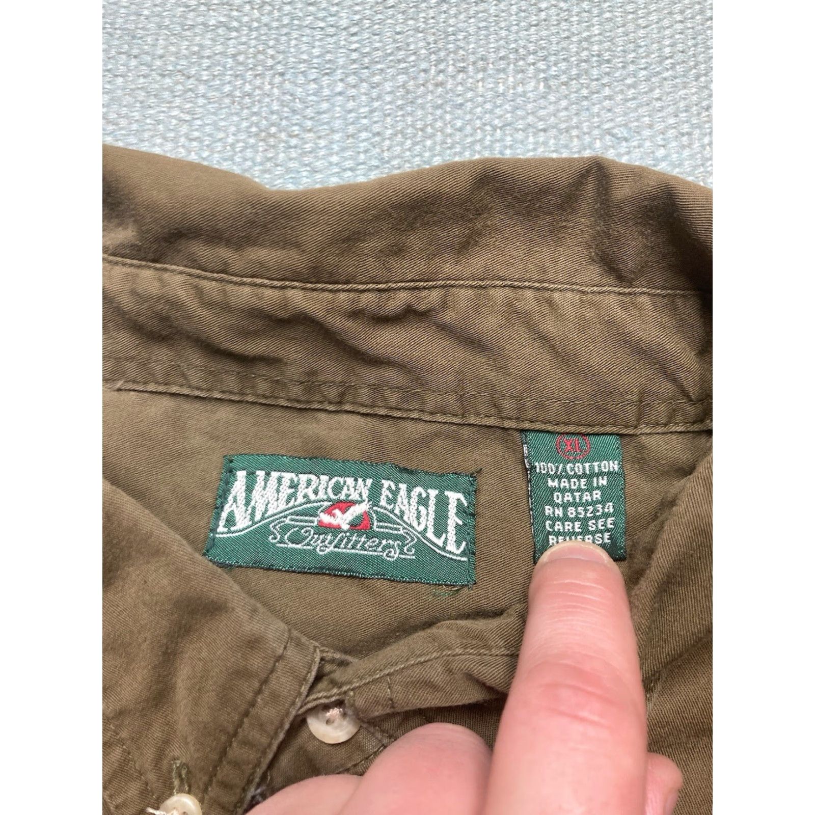 American Eagle Outfitters VINTAGE American Eagle long sleeve button shirt safari military lightweight cotton XL Size US XL / EU 56 / 4 - 3 Thumbnail
