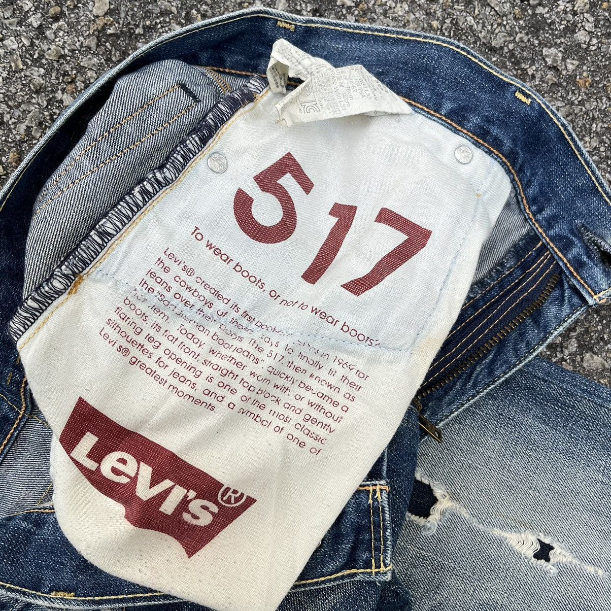 Levi's Flare Jeans Vintage Levis 517 Distressed Boot Cut Denim Size US 30 / EU 46 - 10 Thumbnail