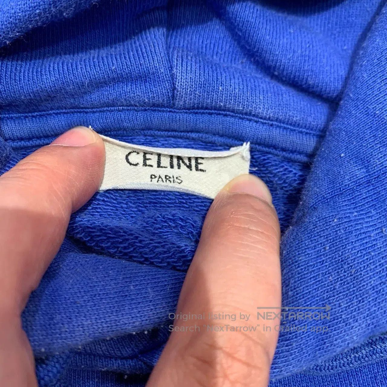 Celine celine blue logo hoodie sweatshirt size xs. Size XS / US 0-2 / IT 36-38 - 6 Thumbnail