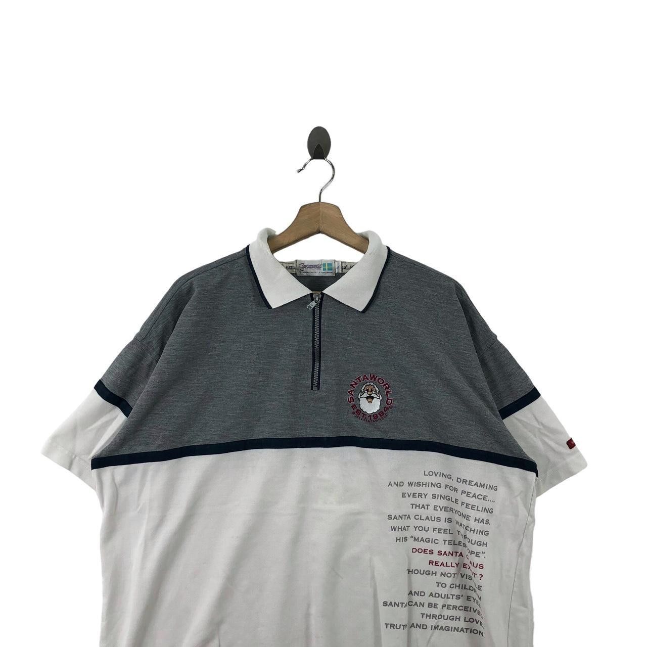 Vintage Vintage 1984 CAPTAIN SANTA Half Zipper Baggy Polo Tee Shirt Size 4XL / US 24-26 - 3 Thumbnail