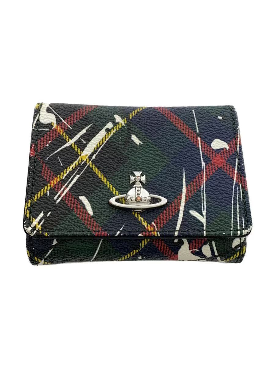 Vivienne Westwood Paint Plaid Orb Leather Wallet Size ONE SIZE - 1 Thumbnail