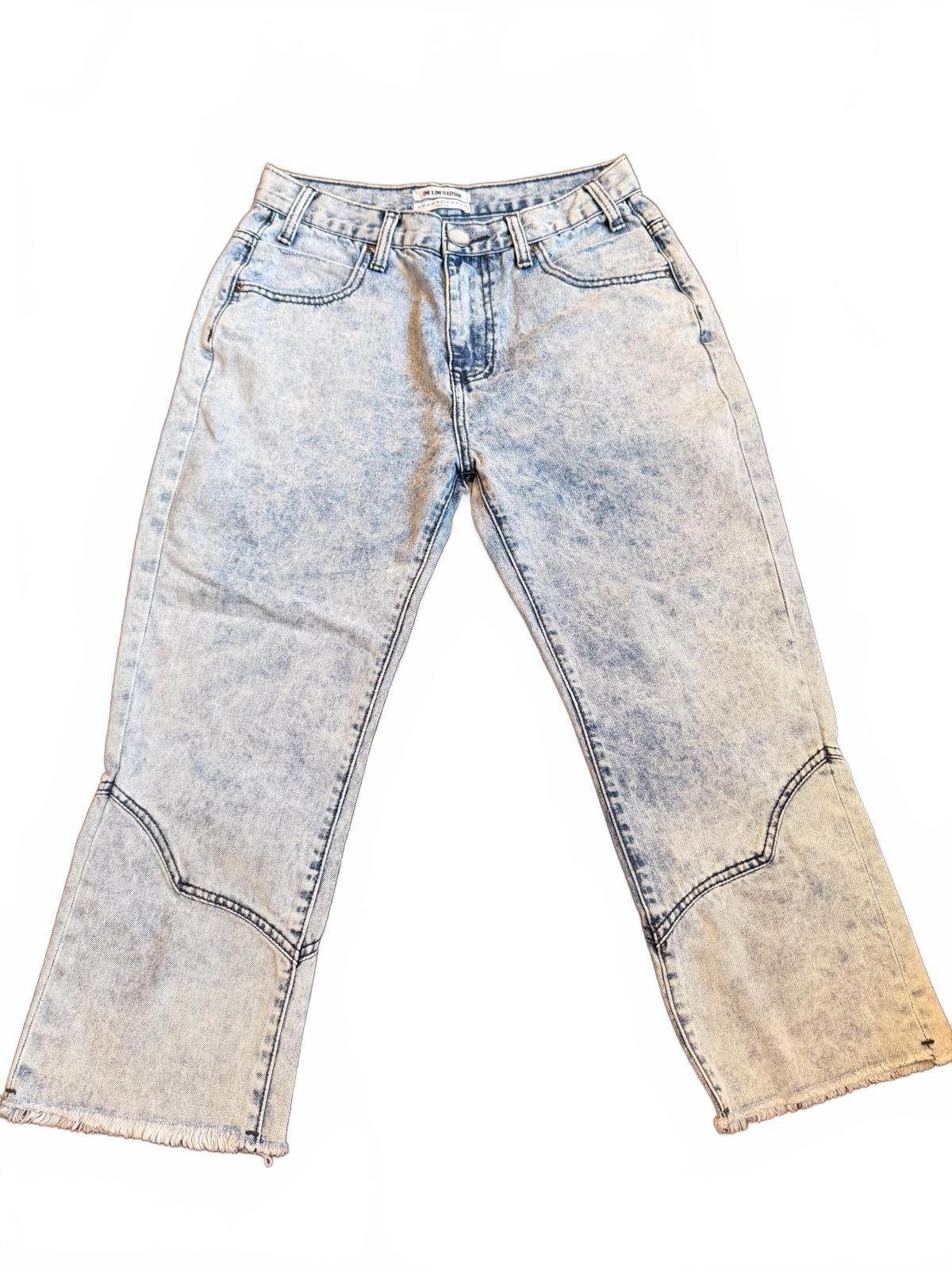 One Teaspoon Kicks Mid Waist Kick Flared Denim Jeans Size 27" / US 4 / IT 40 - 2 Thumbnail