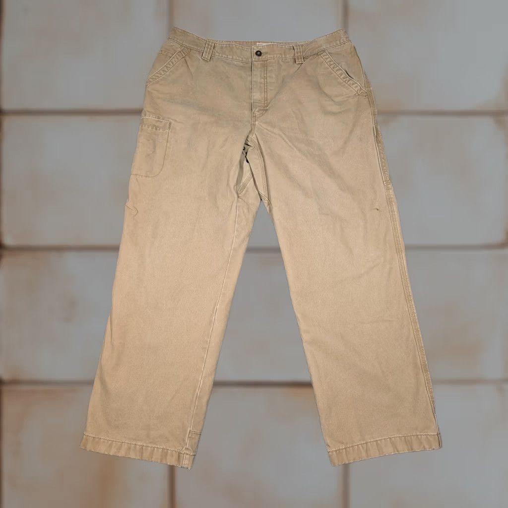 Vintage L.L. Bean Pants Mens 38x30 Beige Katahdin Iron Works Flannel Lined Carpenter Pants Mens 38x30 Beige Flannel Lined Carpenter Workwear Winter Vintage? Size US 38 / EU 54 - 1 Thumbnail