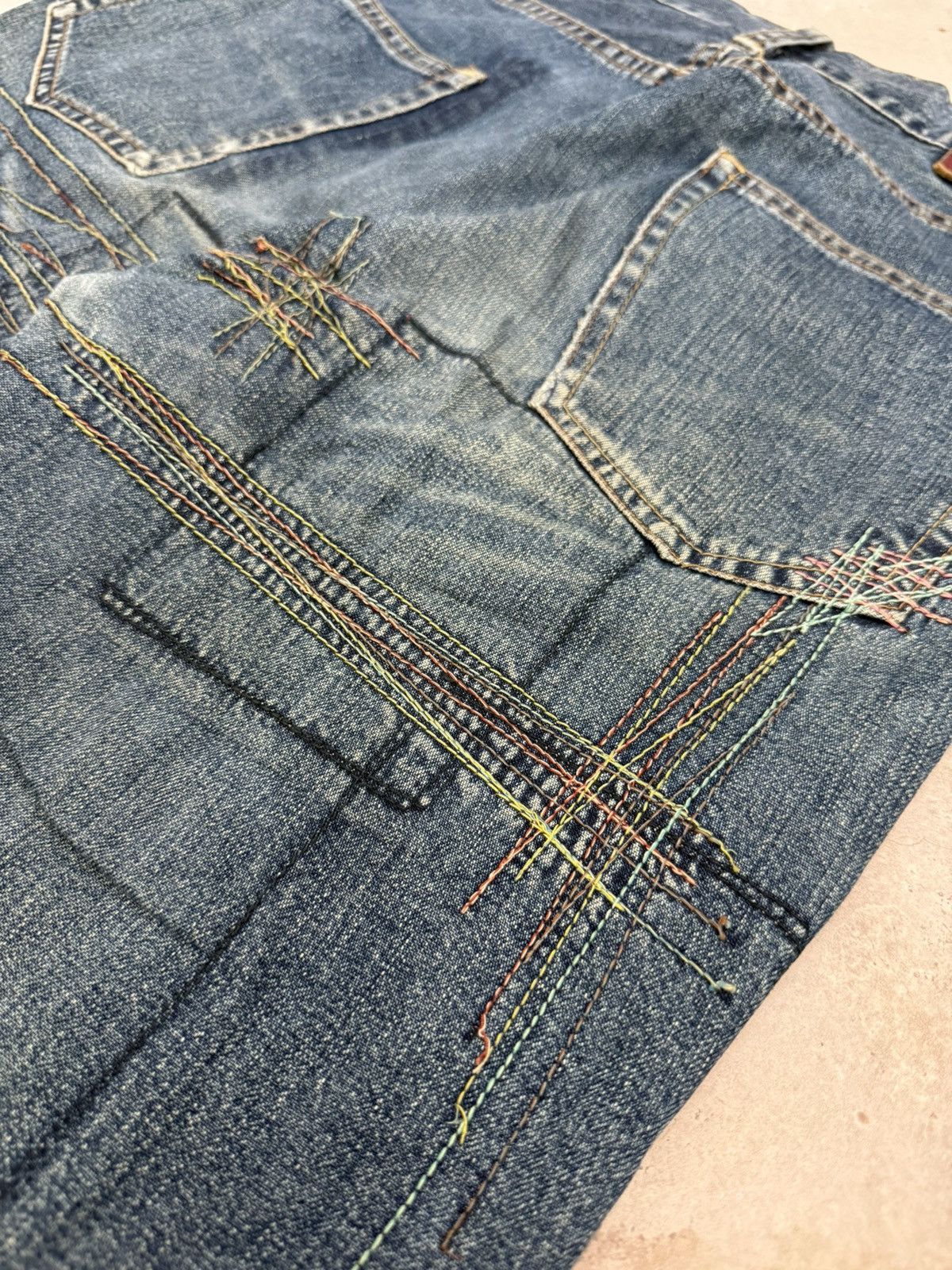 Hysteric Glamour HYSTERIC GLAMOUR Flare Heavy Stitch Boro Denim Jeans Size US 30 / EU 46 - 20 Thumbnail
