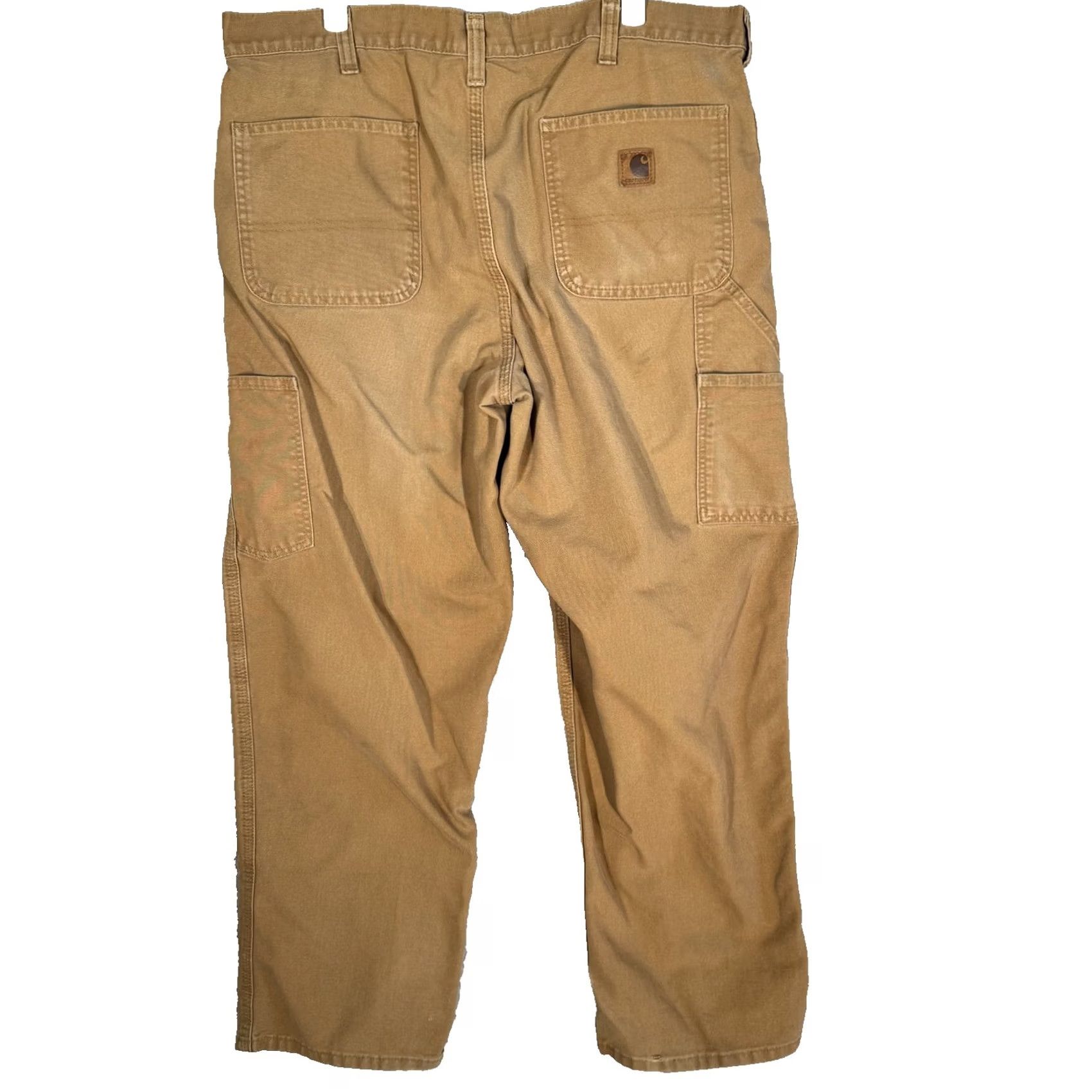 Carhartt Carhartt Pants Mens 38x30 Brown Workwear Dungaree Fit Distressed Canvas Cargo Pocket Logo Men Regular Straight Zip 383-33 Size US 38 / EU 54 - 2 Thumbnail