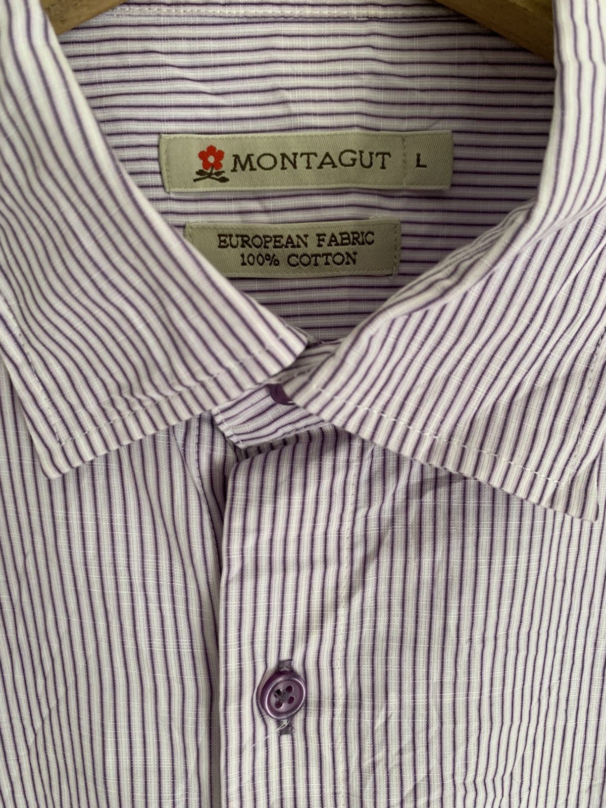 Designer × Montagut × Vintage Montagut pin stripe button up shirt Size US L / EU 52-54 / 3 - 5 Thumbnail