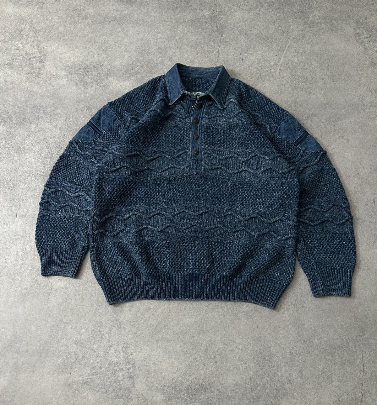Vintage Vintage Blue Willies knit blue sweaters mens denmark Size US M / EU 48-50 / 2 - 1 Thumbnail