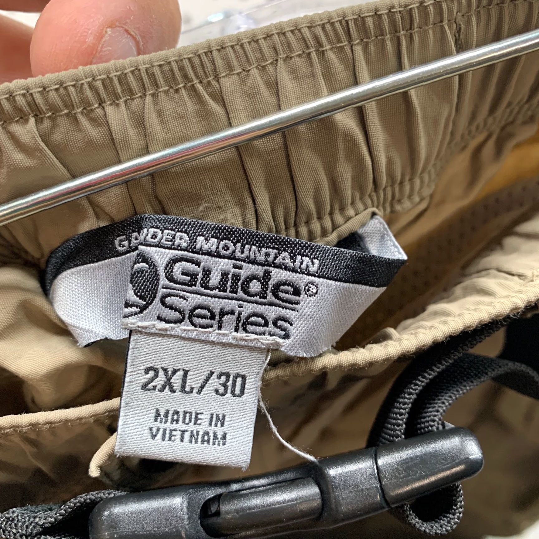 Vintage Gander Mountain Guide Series Mens 2XL Convertible Cargo Pant Tan 36x28.5 Beige Nylon Straight Pocket Cargo Size US 39 - 4 Thumbnail