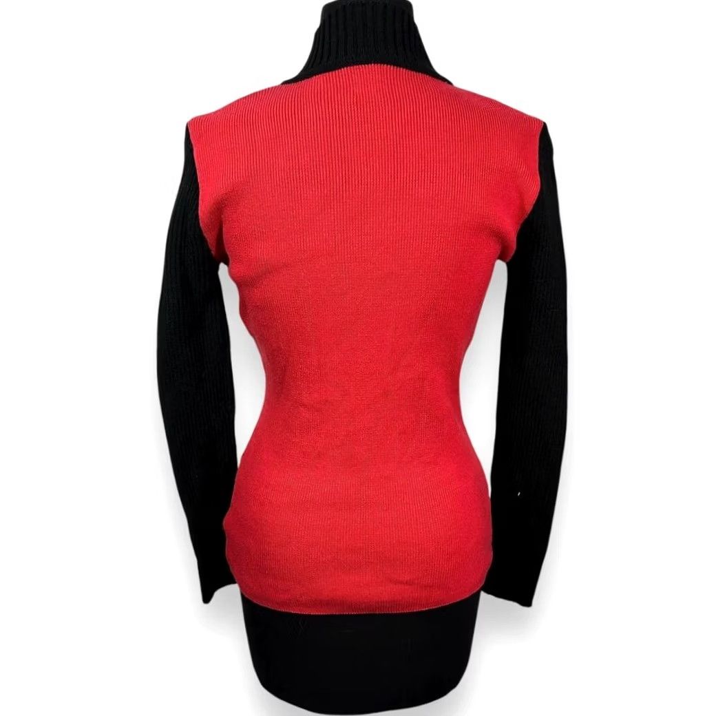 Gap VINTAGE Gap Fitted Ribbed Quarter Zip Pullover Sweater Womens Large Red Size L / US 10 / IT 46 - 2 Thumbnail