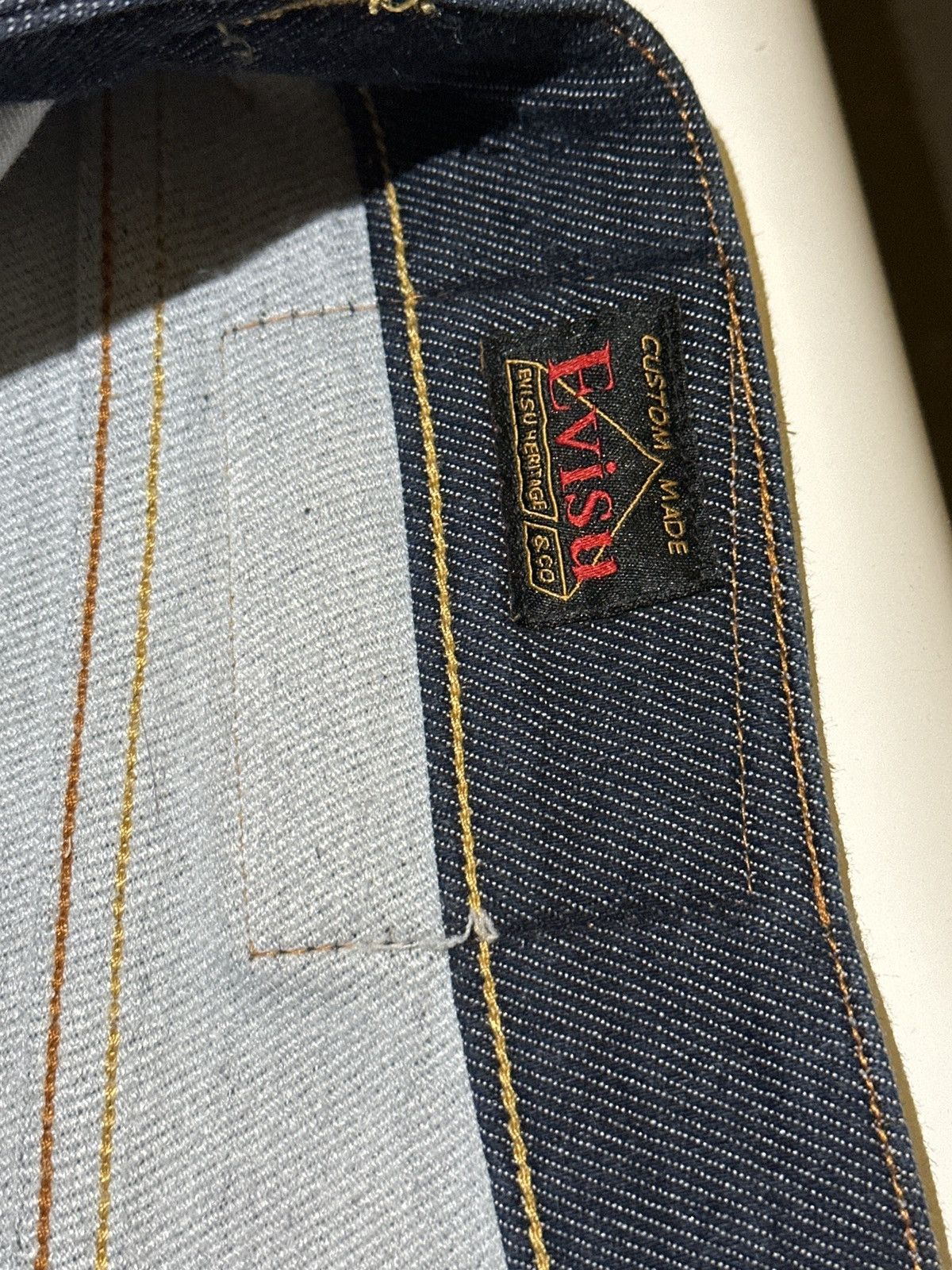 Evisu Evisu Hand-Painted Raw Selvedge Denim Jeans — Purple Seagull Size US 29 - 9 Thumbnail