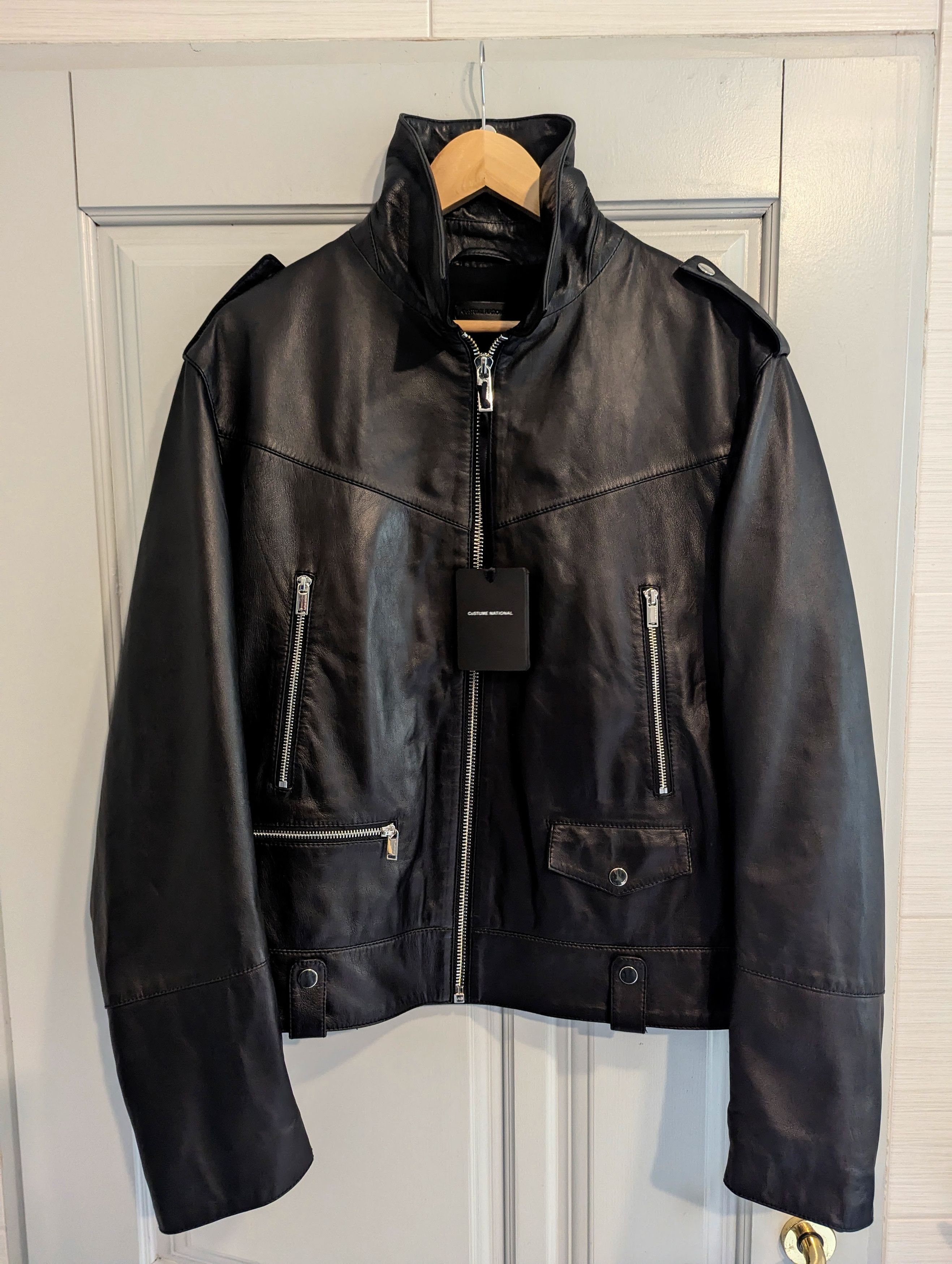 ジャケット・アウター Costume national Tight leather jacket Leather biker jacket Costume National Black size 40 IT in Leather