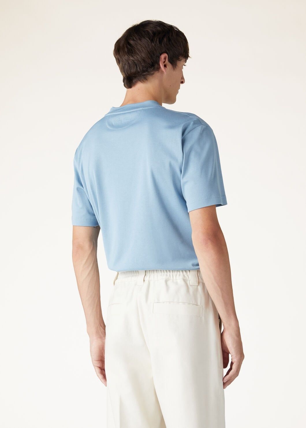 Loro Piana o1w1db10125 FAM8924 T-Shirt in Light Blue Size US XL / EU 56 / 4 - 5 Thumbnail