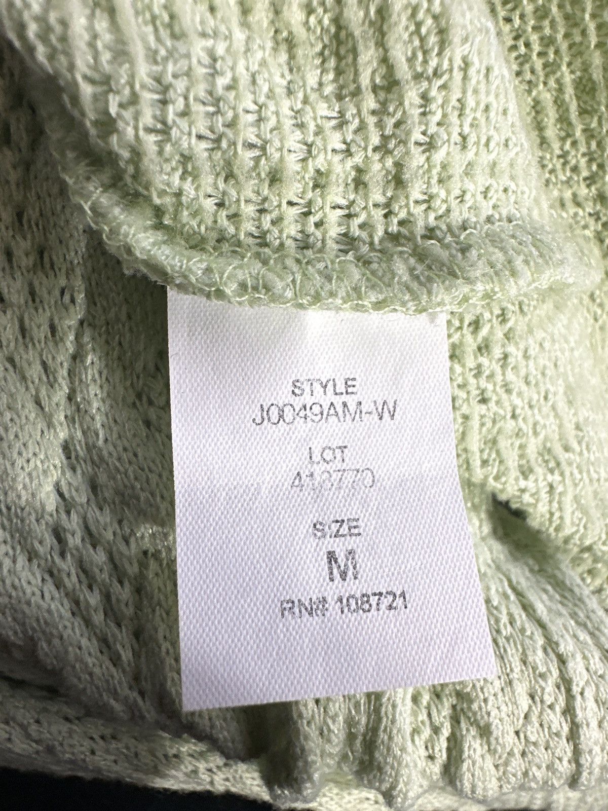 Other Antistar Lime Green Cropped Cable Knit Sweater Size M / US 6-8 / IT 42-44 - 5 Thumbnail