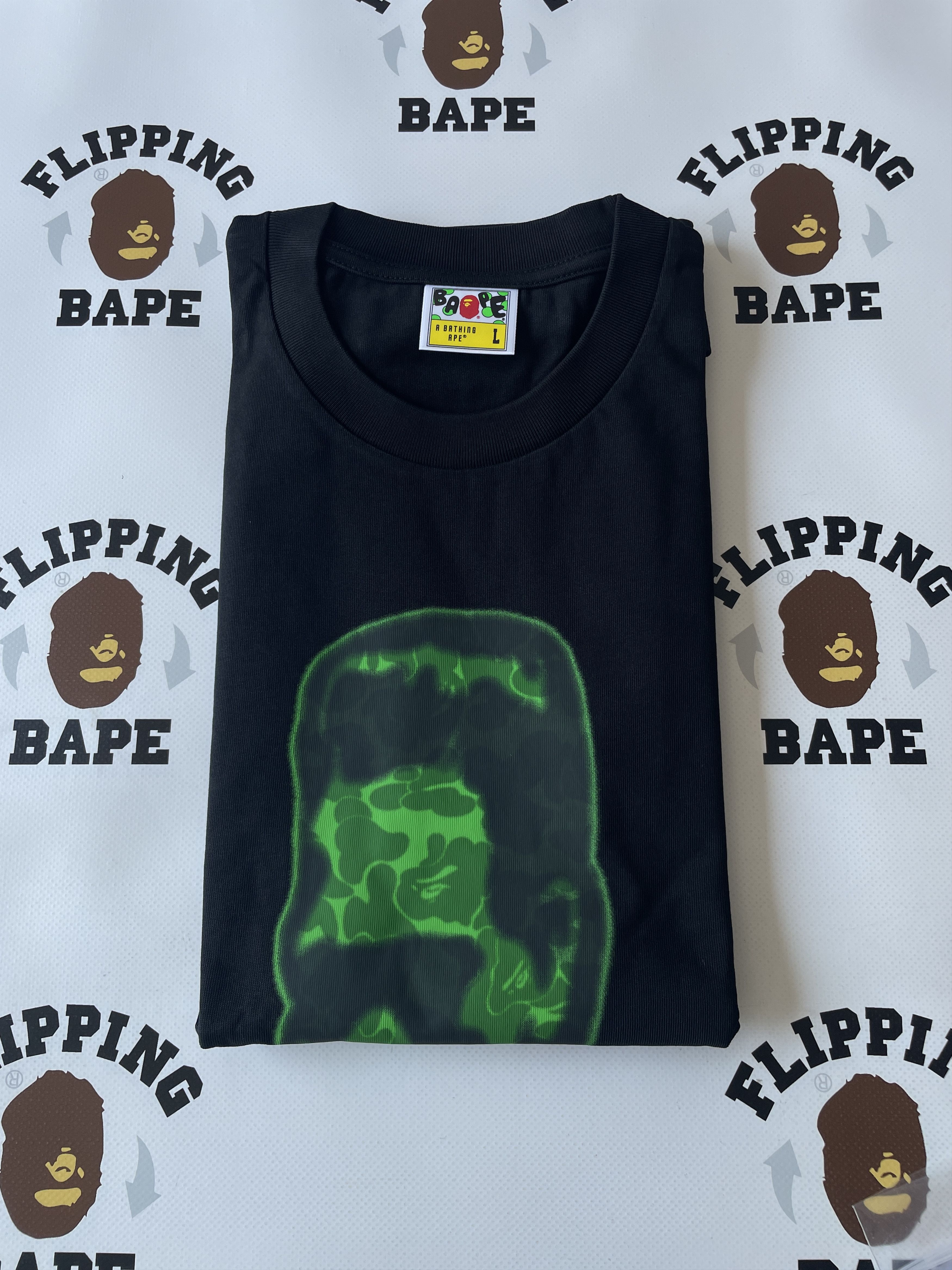 Bape BAPE SPRAY FRANKENSTEIN RELAXED FIT TEE Size US L / EU 52-54 / 3 - 10 Thumbnail