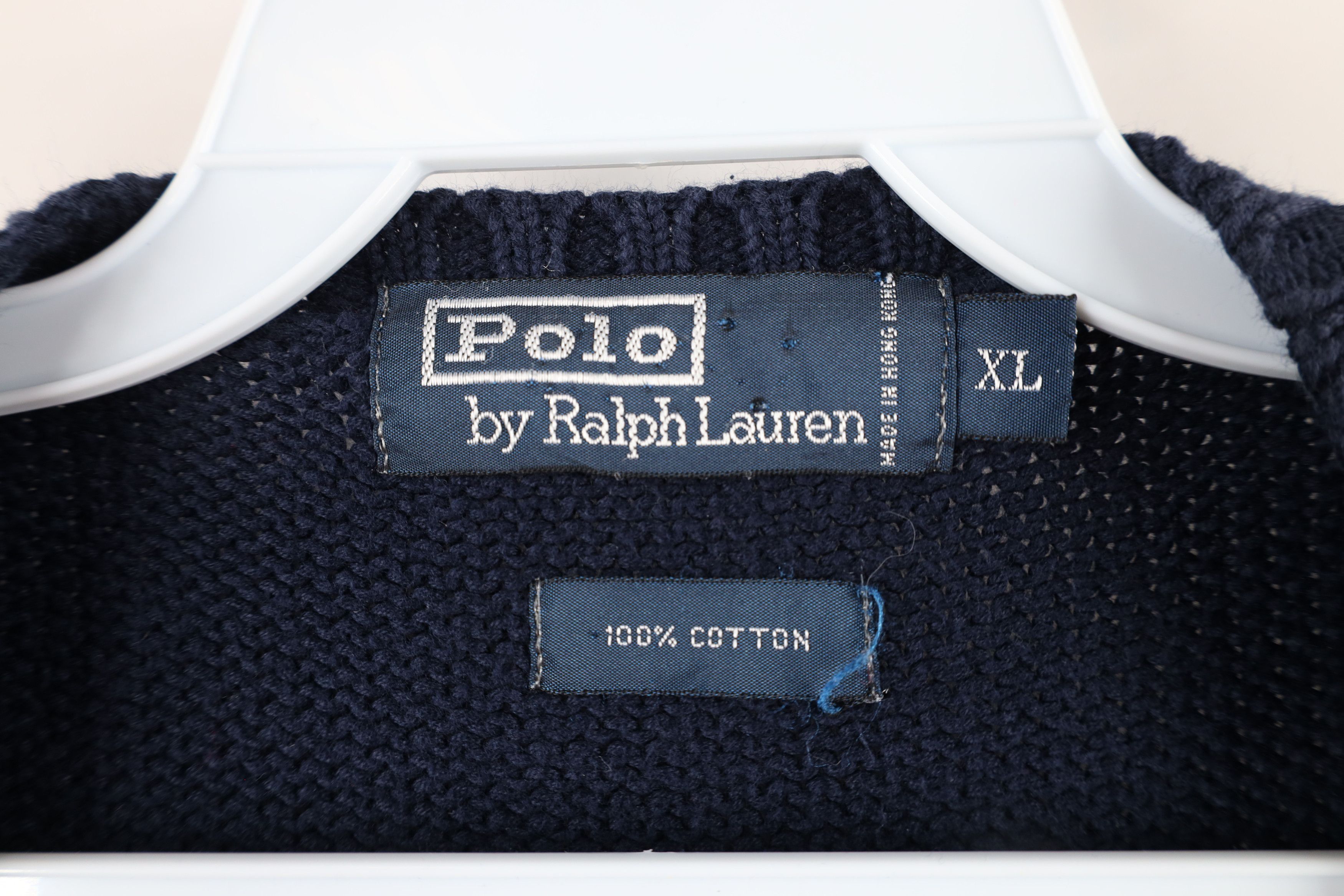 Polo Ralph Lauren Vintage 90s Ralph Lauren Knit V-Neck Sweater Vest Blue Size US L / EU 52-54 / 3 - 6 Thumbnail