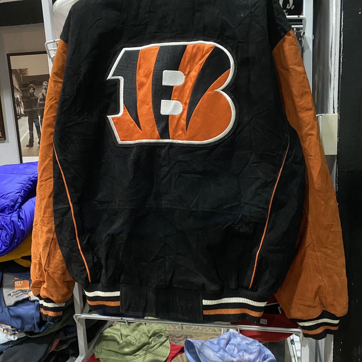 NFL Vintage Cincinnati Bengals Leather Jacket by NFL Size US L / EU 52-54 / 3 - 5 Thumbnail