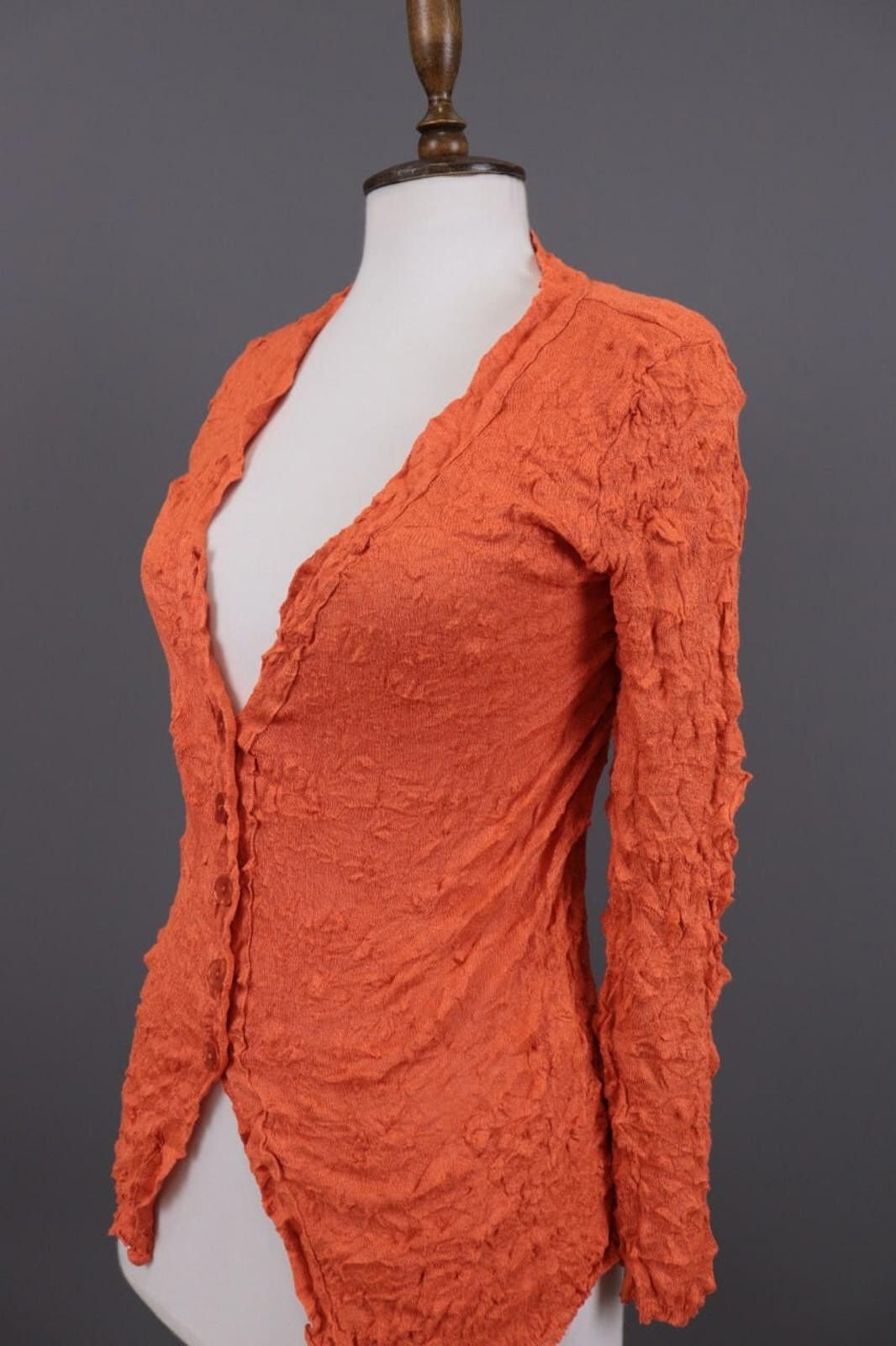 Designer Aventures des Toiles Orange Button Down Shirt Size 38 / S Size M / US 6-8 / IT 42-44 - 7 Thumbnail