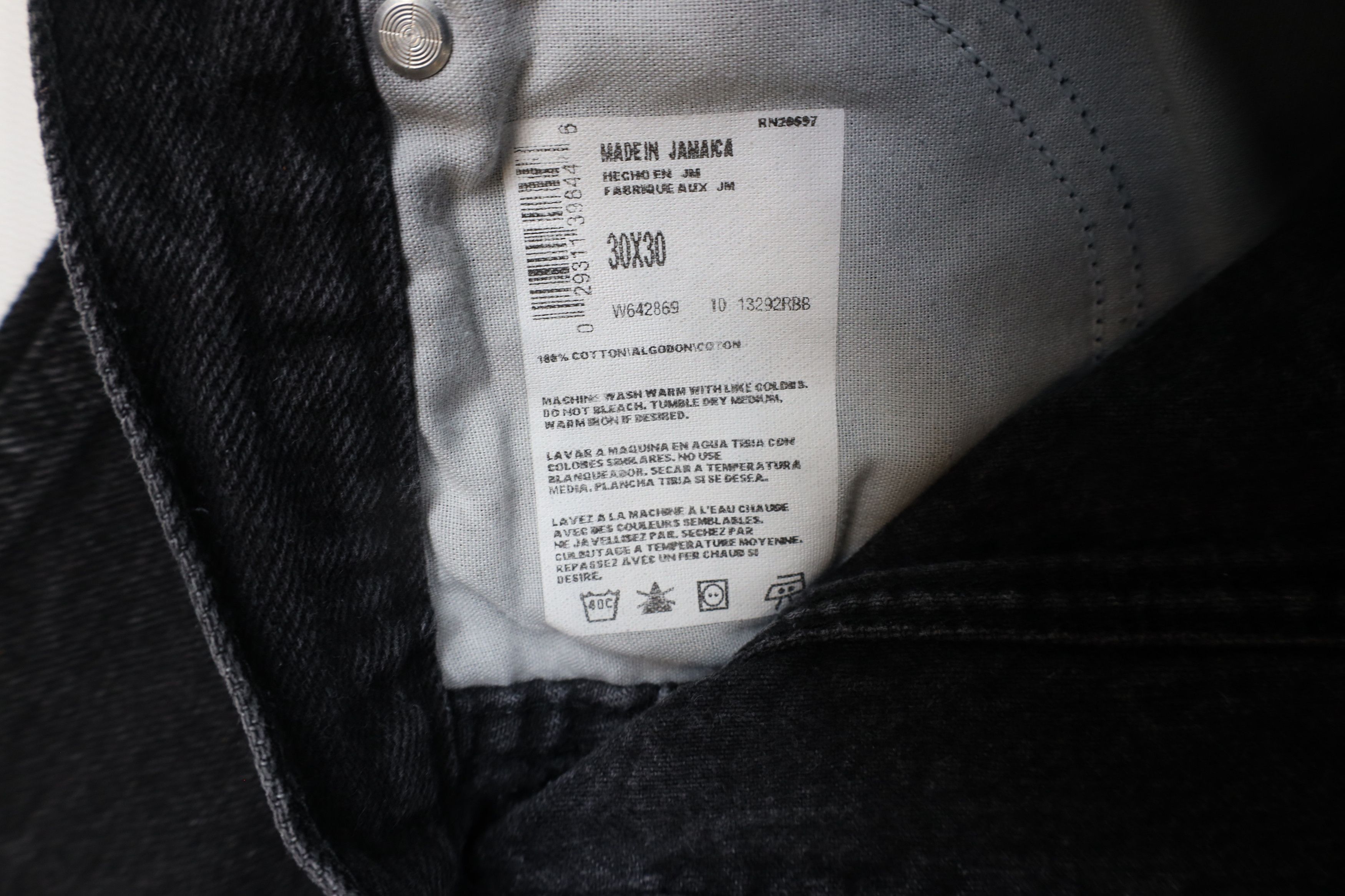 Dickies × Vintage Vintage 90s Dickies Spell Out Straight Leg Denim Jeans Black Size US 30 / EU 46 - 6 Thumbnail
