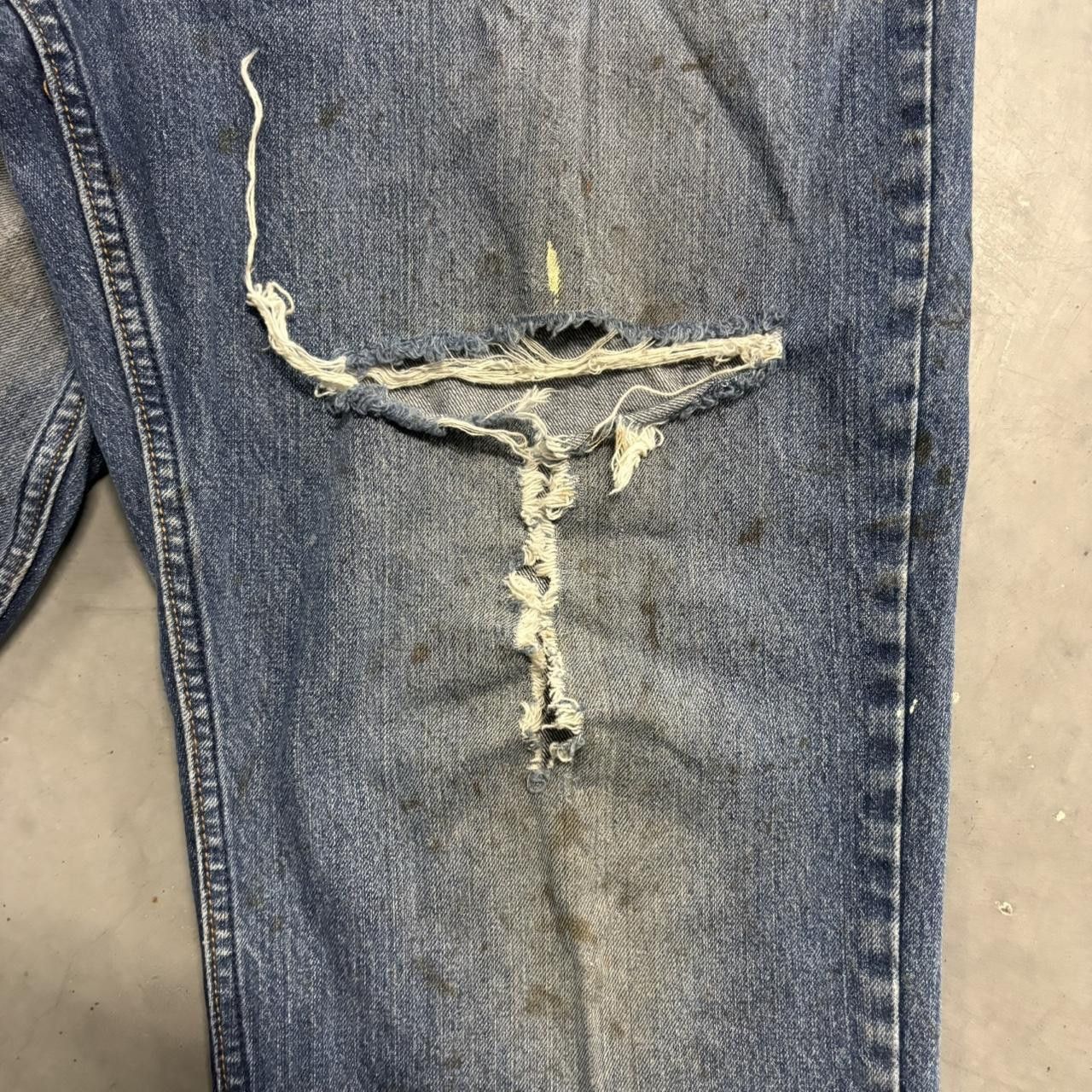 Old Navy Vintage Y2K/2000s Baggy Old navy Streetwear Style Medium Wash ripped Denim Jeans! Size US 38 / EU 54 - 6 Thumbnail