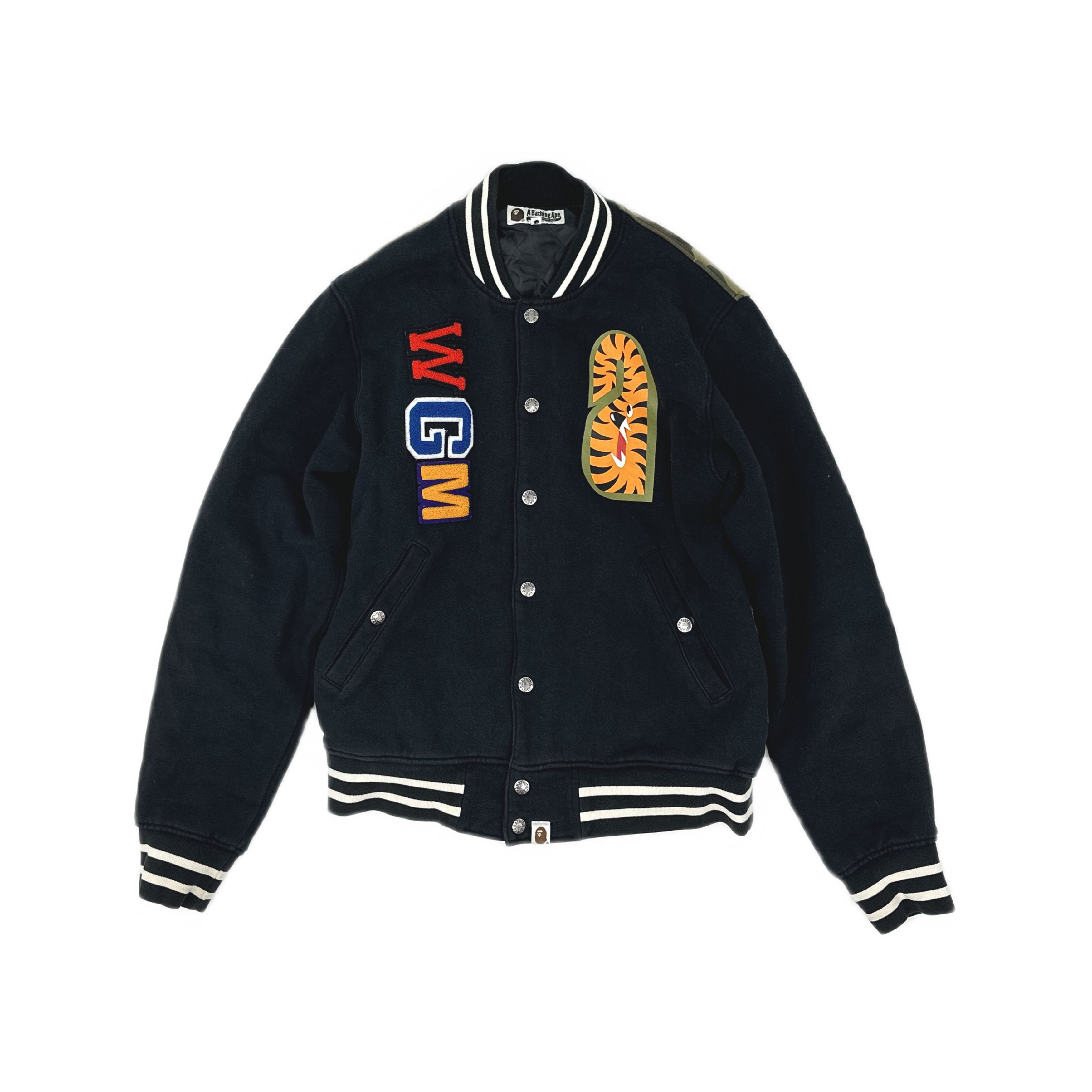 Bape A Bathing Ape Shark Tiger WGM Varsity Jacket Size M Size US M / EU 48-50 / 2 - 1 Thumbnail