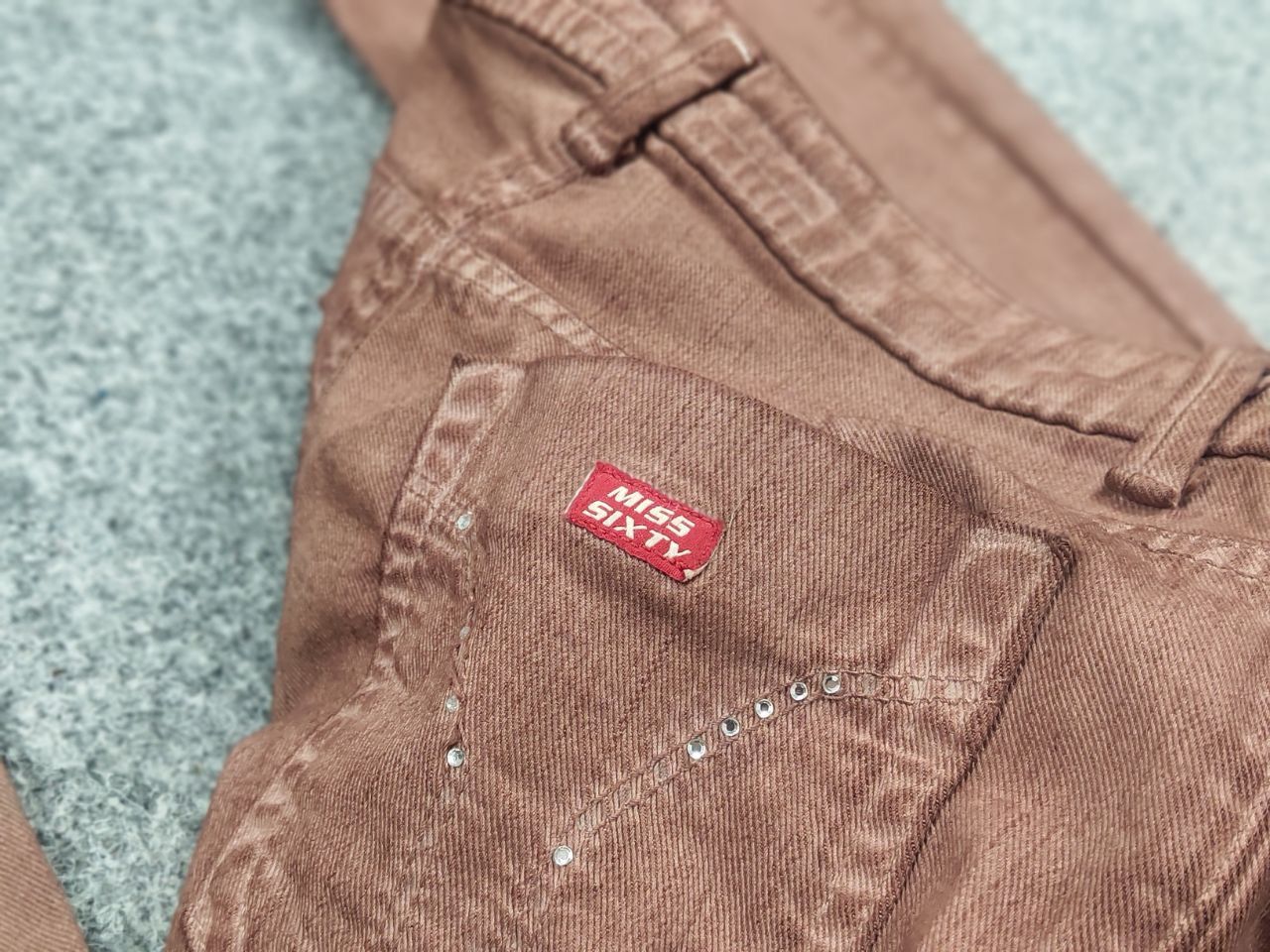 Vintage Miss Sixty Y2K Style Flared Denim brown Jeans