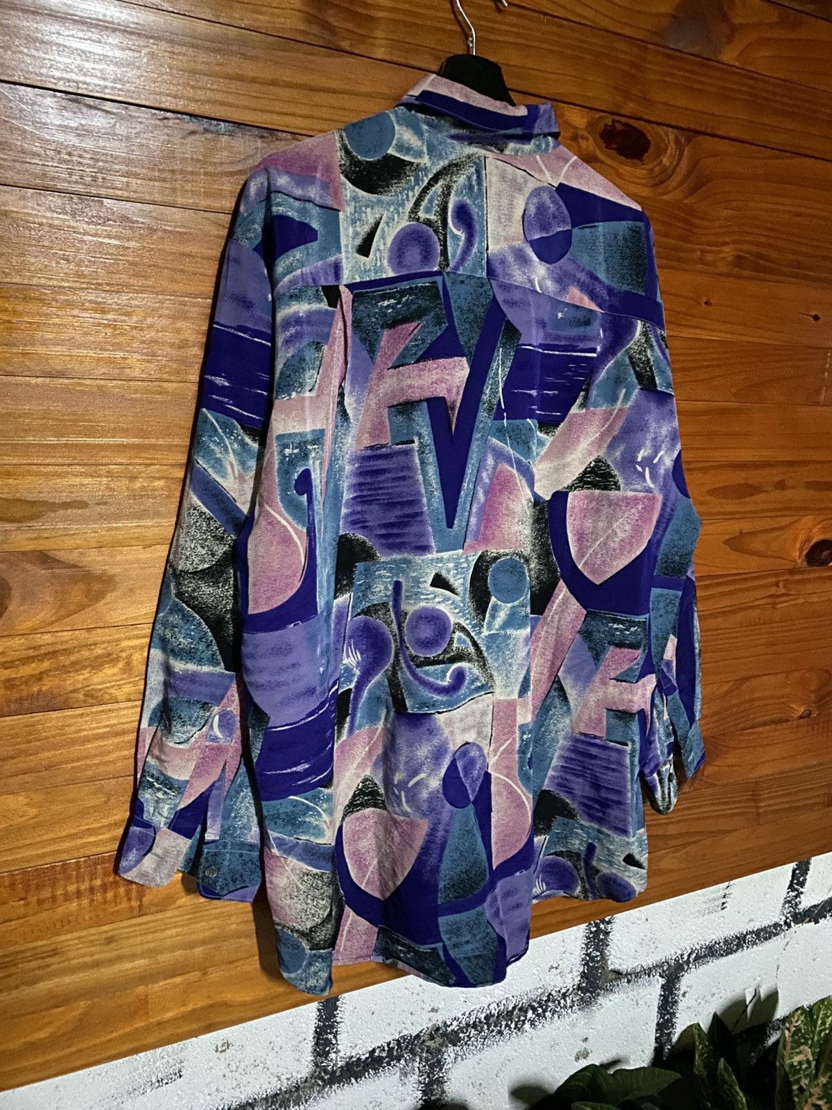 Japanese Brand Vintage 1980s Jony Borey Abstract Geometric Shirt Retro Size US L / EU 52-54 / 3 - 9 Thumbnail
