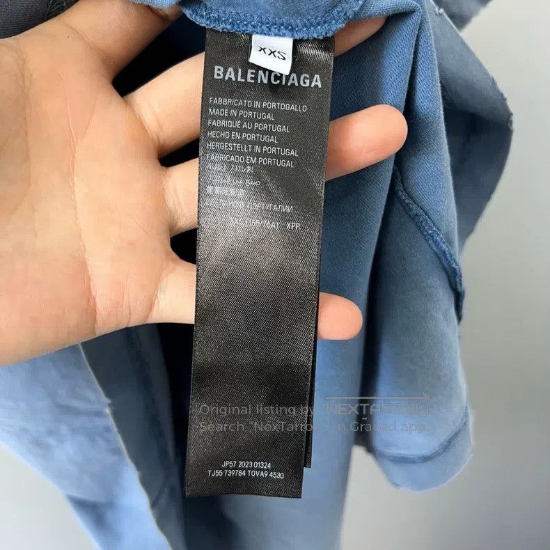 Balenciaga Balenciaga Masking Tape Type Short Sleeve T-Shirt Size US XXS / EU 40 - 4 Thumbnail