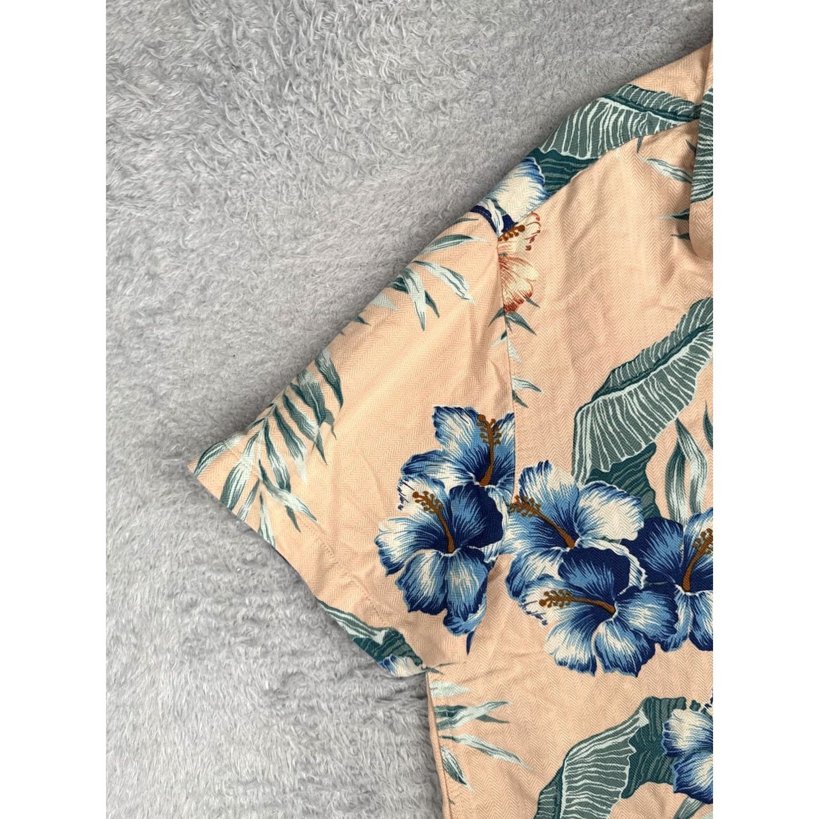 Vintage Caribbean Shirt Mens Big 2X Peach Short Sleeve Hawaiian Silk Blend Floral Size US XXL / EU 58 / 5 - 3 Thumbnail