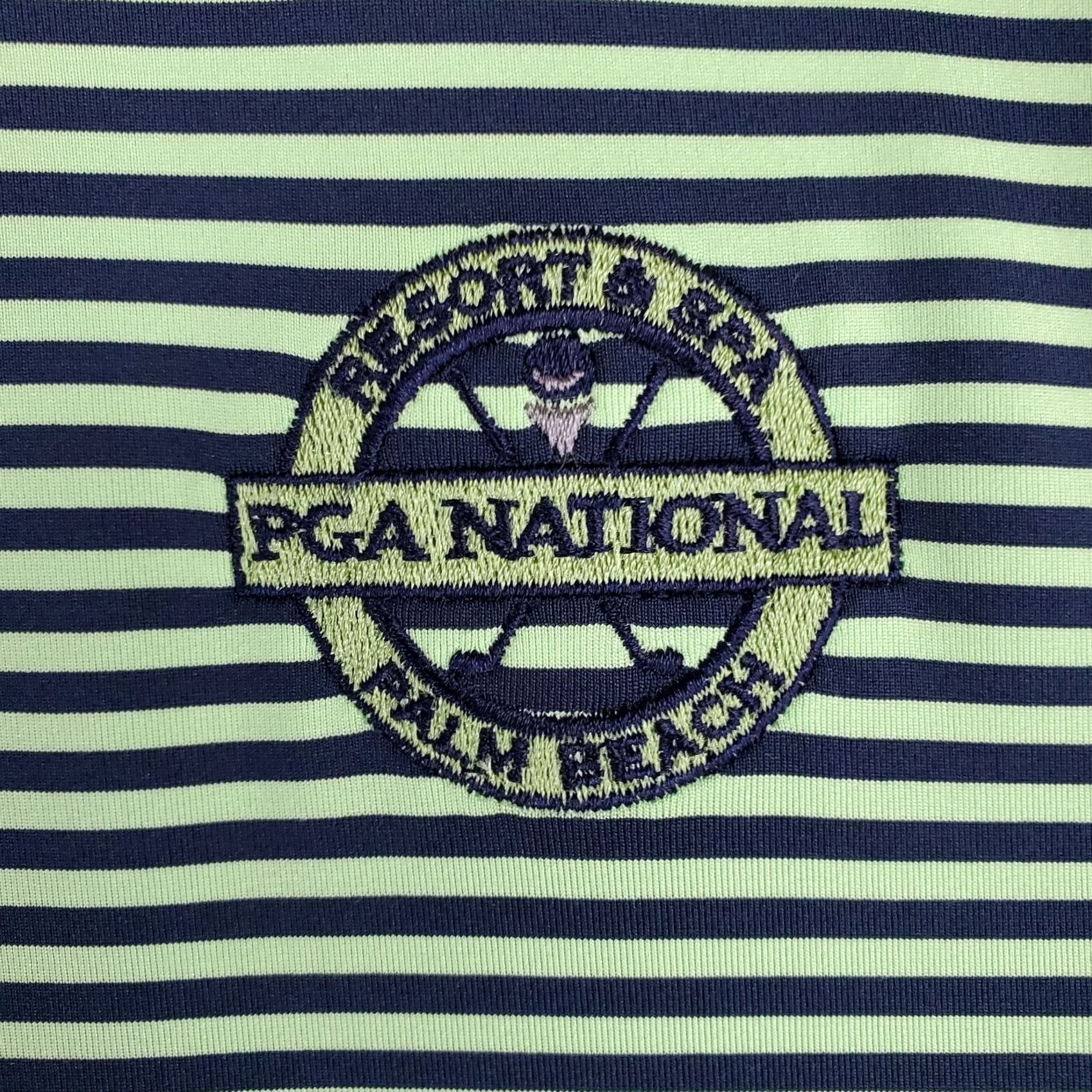 Footjoy FOOTJOY PGA NATIONAL Polo Shirt Size XL Mens Green/Blue Striped Performance Size US XL / EU 56 / 4 - 4 Thumbnail