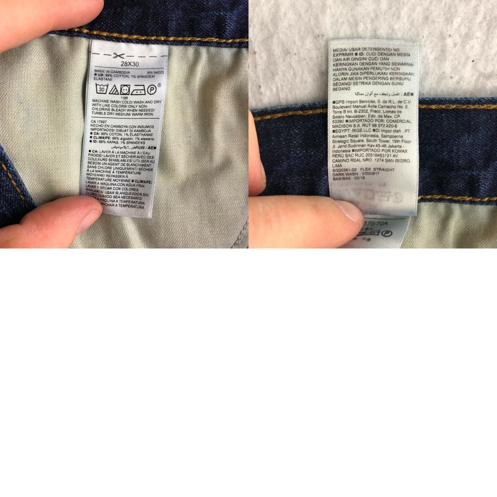 Old Navy Old Navy Jeans Mens 28x30 Dark Wash Blue Denim Straight Leg Mid Rise Denim Jeans Regular Fit Cotton Logo Vintage No Size US 28 / EU 44 - 8 Thumbnail