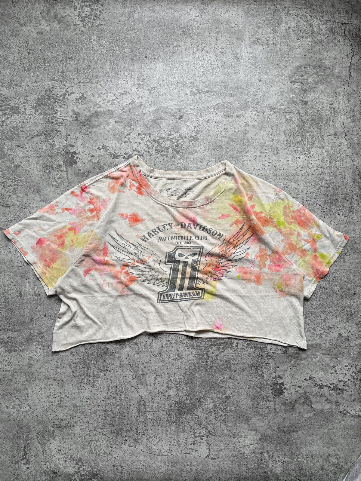 Harley Davidson Vintage Y2K Harley Davidson Croptop T-shirt Size XL / US 12-14 / IT 48-50 - 1 Thumbnail