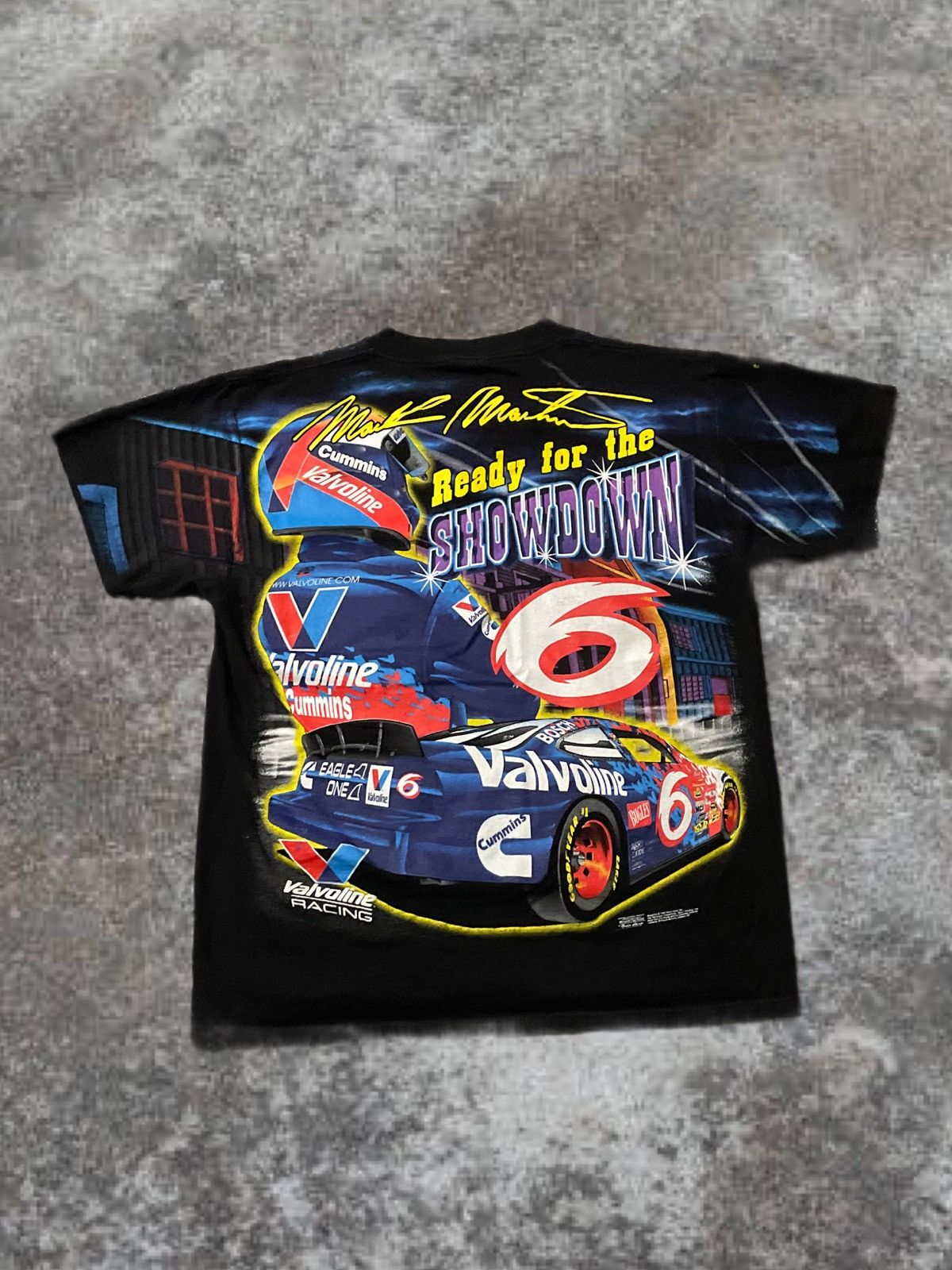 NASCAR × Tultex × Vintage Vintage 90s Mark Martin “6 shooter” black nascar aop Size US L / EU 52-54 / 3 - 2 Thumbnail
