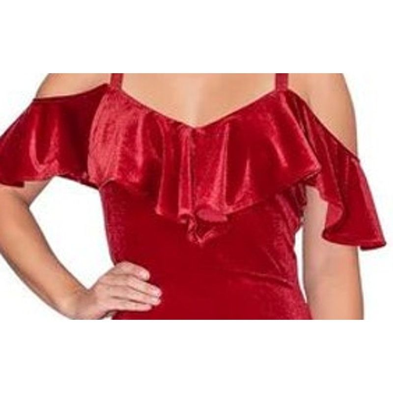 Other RACHEL RACHEL ROY Women's Ruffled Midi Velvet Dress | XSmall Size XS / US 0-2 / IT 36-38 - 3 Thumbnail