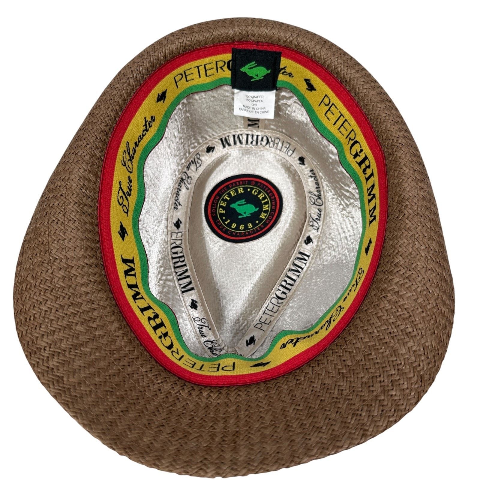 Other Peter Grimm Fedora Hat Brown Black Striped Band Paper Cap Size ONE SIZE - 6 Thumbnail
