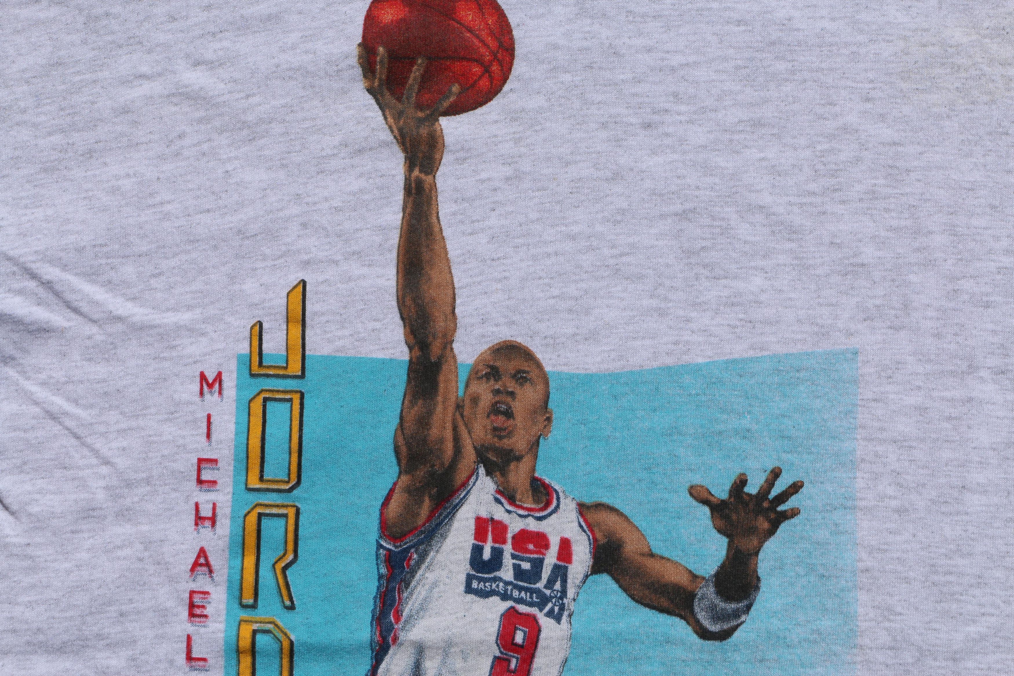 Salem Sportswear Vintage Michael Jordan T-shirt Salem Tag USA 90s NBA Size US L / EU 52-54 / 3 - 4 Thumbnail