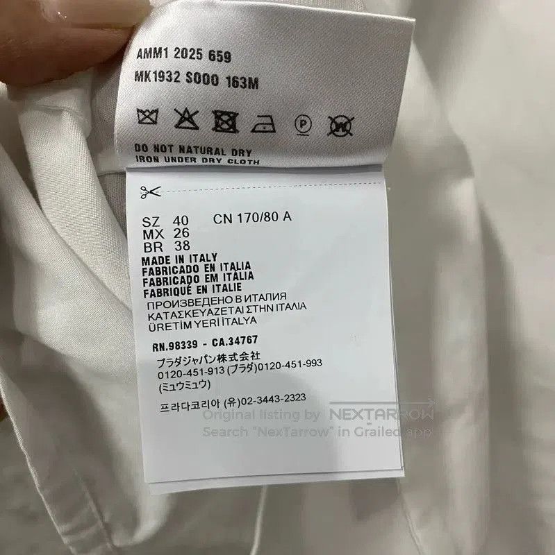 Miu Miu Miu Miu Summer White Cotton Short Sleeve Shirt . Size XXS / US 00 / IT 34 - 8 Thumbnail