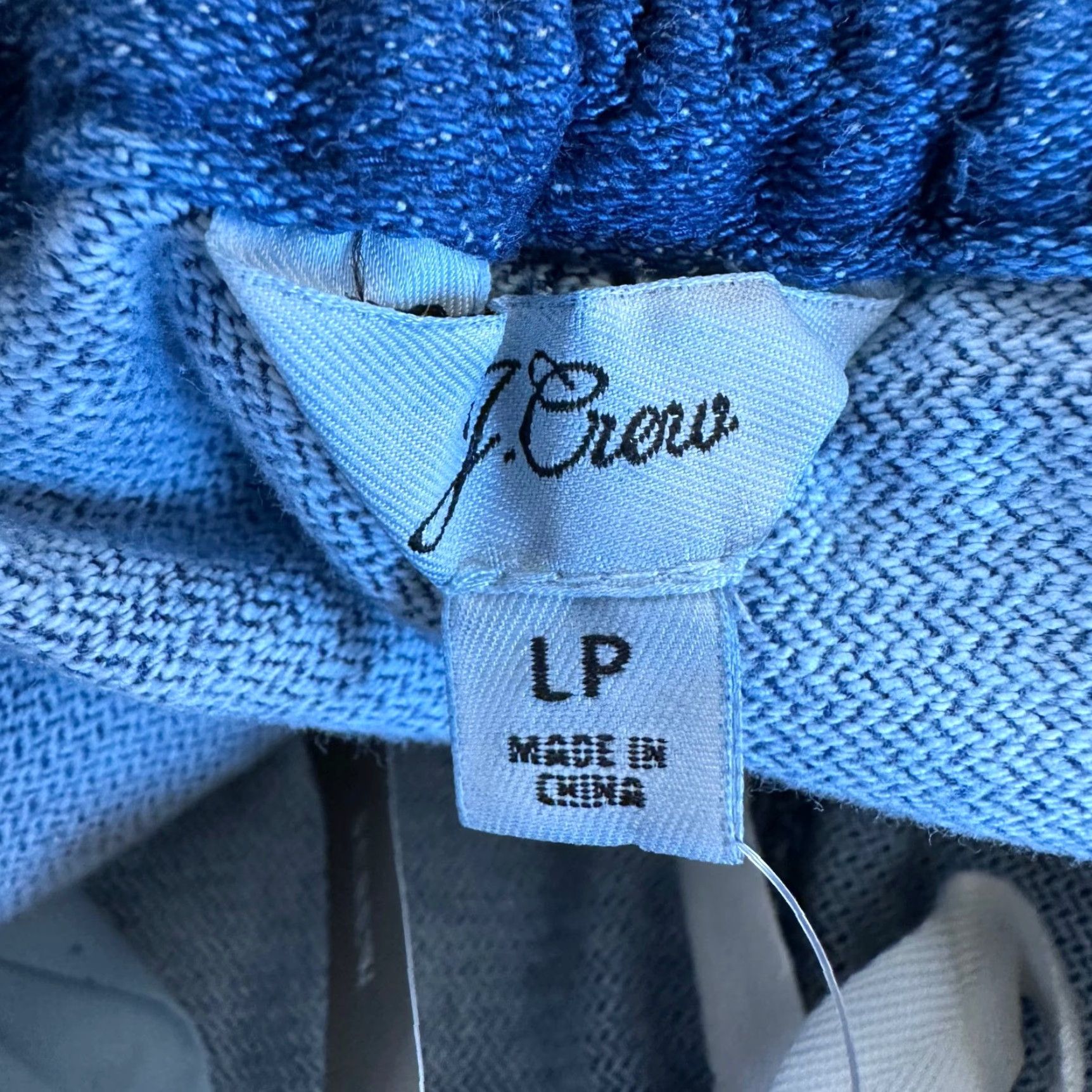 J.Crew J.Crew Knit Denim Joggers Blue Indigo Stretch Drawstring Pants Petite Size 36" / US 14 / IT 50 - 6 Thumbnail