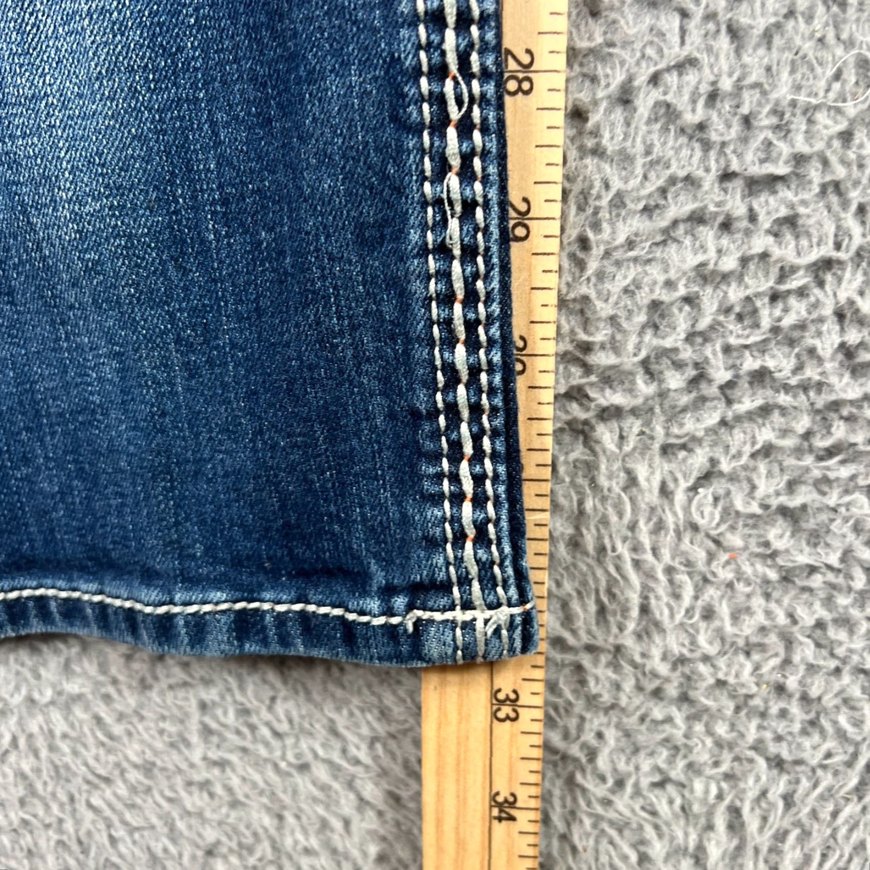 Vintage Rock Revival Jeans Womens 28 Straight Dark Wash Denim Regular Fit 5-Pocket Blue Size 28" / US 6 / IT 42 - 7 Thumbnail