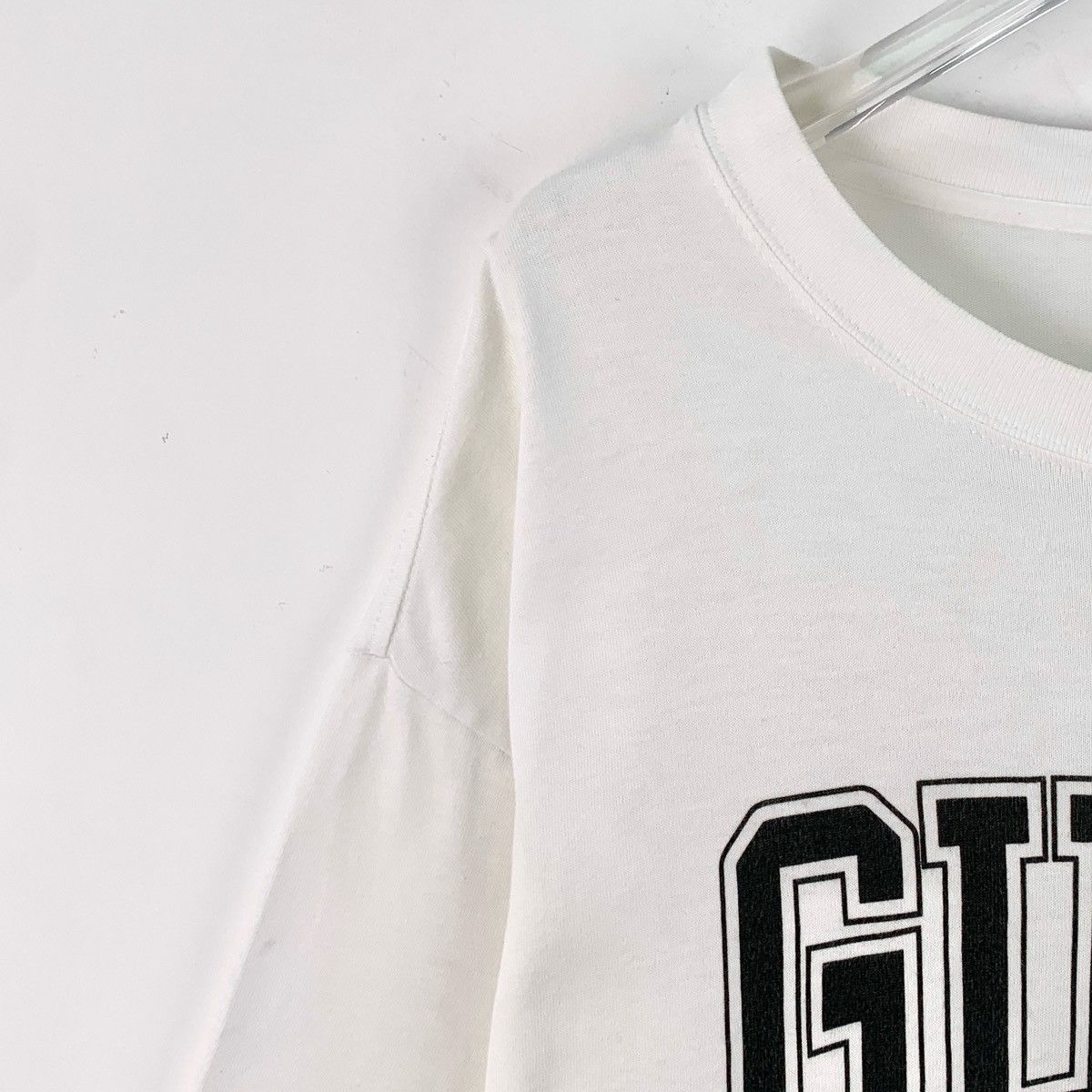 Gucci Gucci White Logo Letter Printed Short Sleeve T-shirt K26WX Size US L / EU 52-54 / 3 - 3 Thumbnail