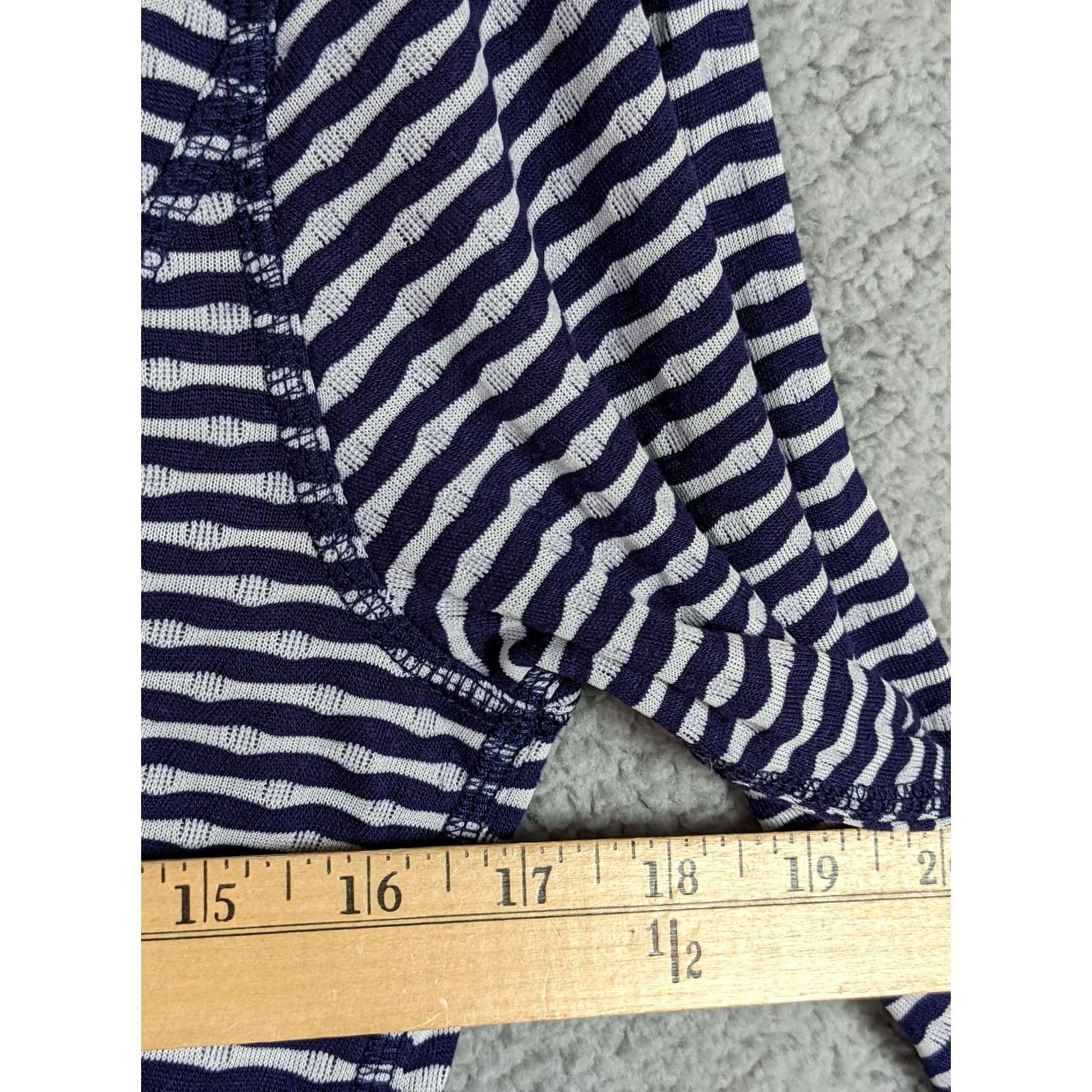 Market Market spruce Women's knit top blue white open front long sleeve size M Size M / US 6-8 / IT 42-44 - 2 Thumbnail