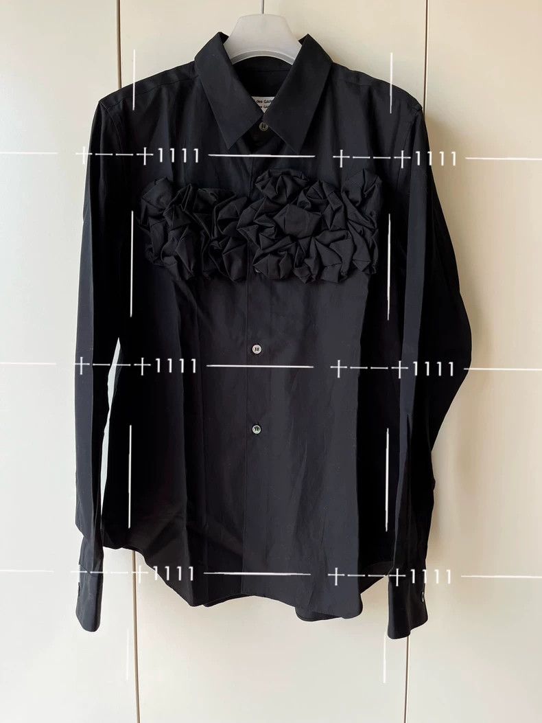 Comme des Garcons Comme Des Garcons Rose flower cotton shirt Size M / US 6-8 / IT 42-44 - 1 Thumbnail