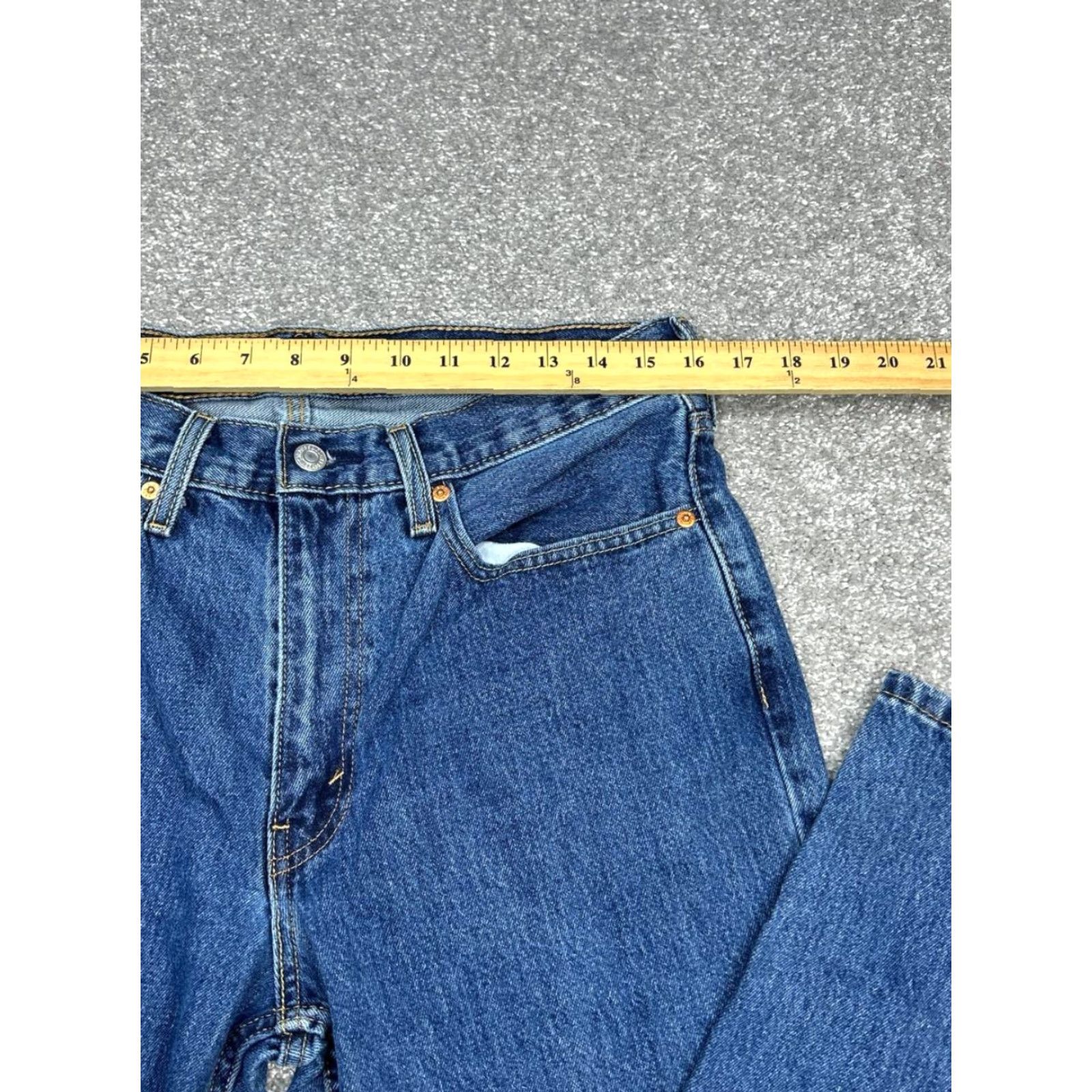 Levi's Levi's 550 Jeans Men 34 Blue Denim Cotton Relaxed Mid Rise Straight Leg 31x31 Size US 34 / EU 50 - 4 Thumbnail